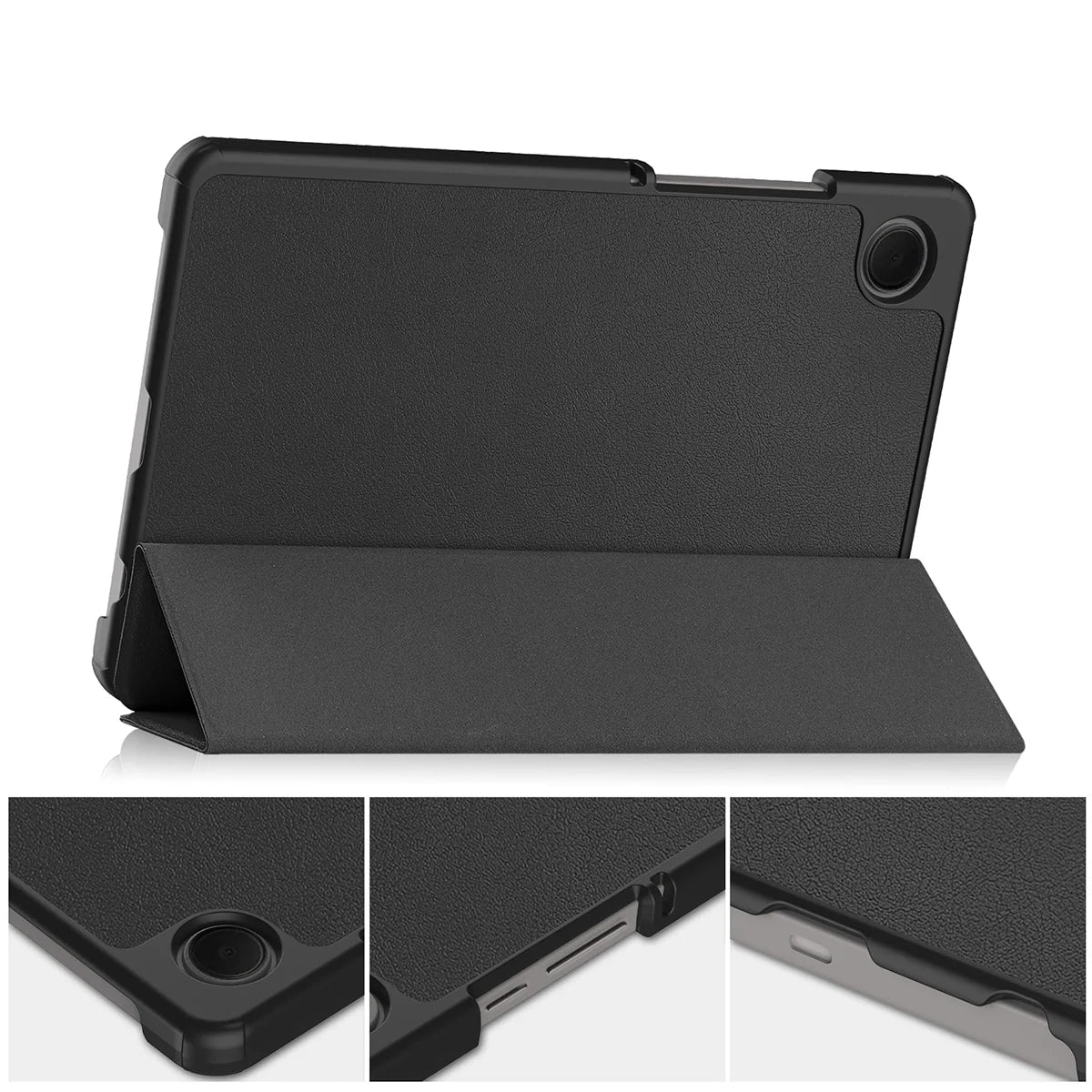 Schutzhülle für Galaxy Tab A11 / A9, Bizon Case Tab Croc, Schwarz