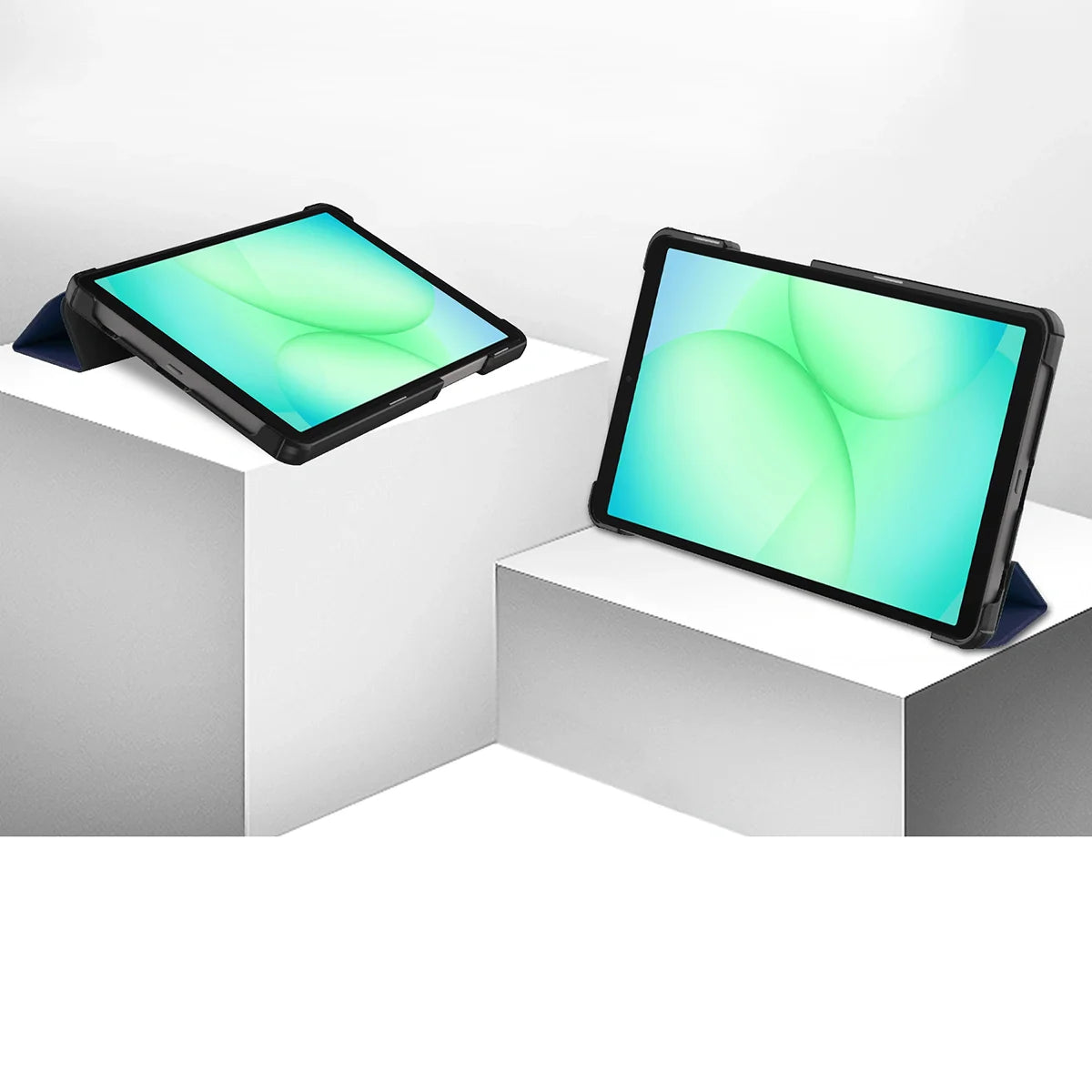 Schutzhülle für Galaxy Tab A11 / A9, Bizon Case Tab Croc, Dunkelblau