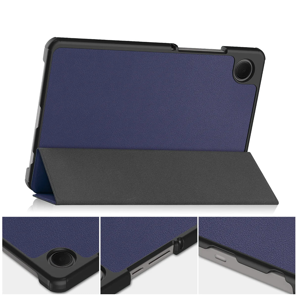 Schutzhülle für Galaxy Tab A11 / A9, Bizon Case Tab Croc, Dunkelblau