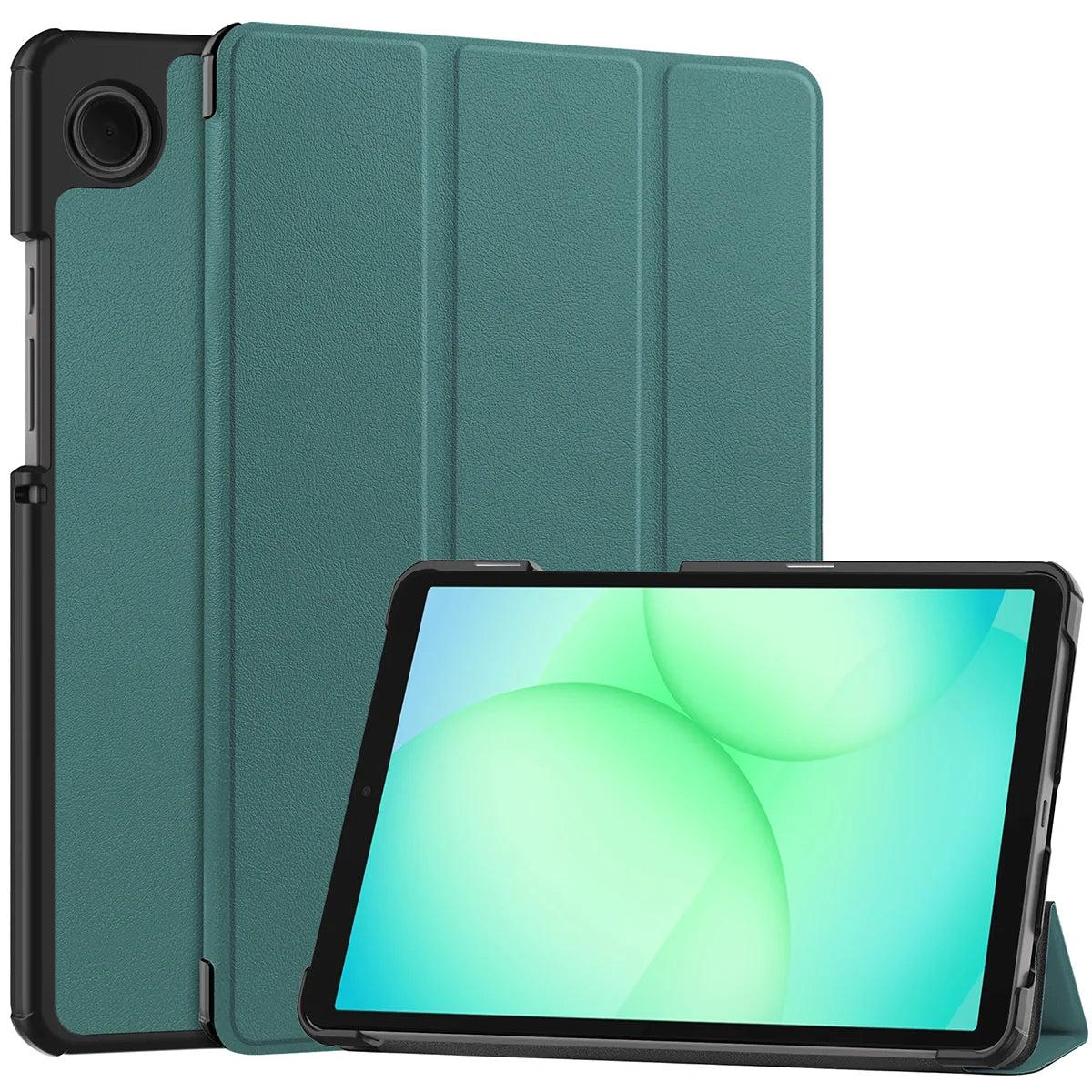 Schutzhülle für Galaxy Tab A11 / A9, Bizon Case Tab Croc, Dunkelgrün
