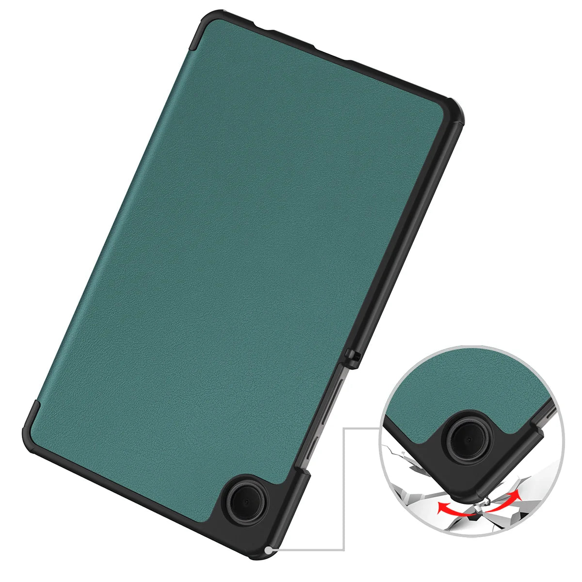 Schutzhülle für Galaxy Tab A11 / A9, Bizon Case Tab Croc, Dunkelgrün