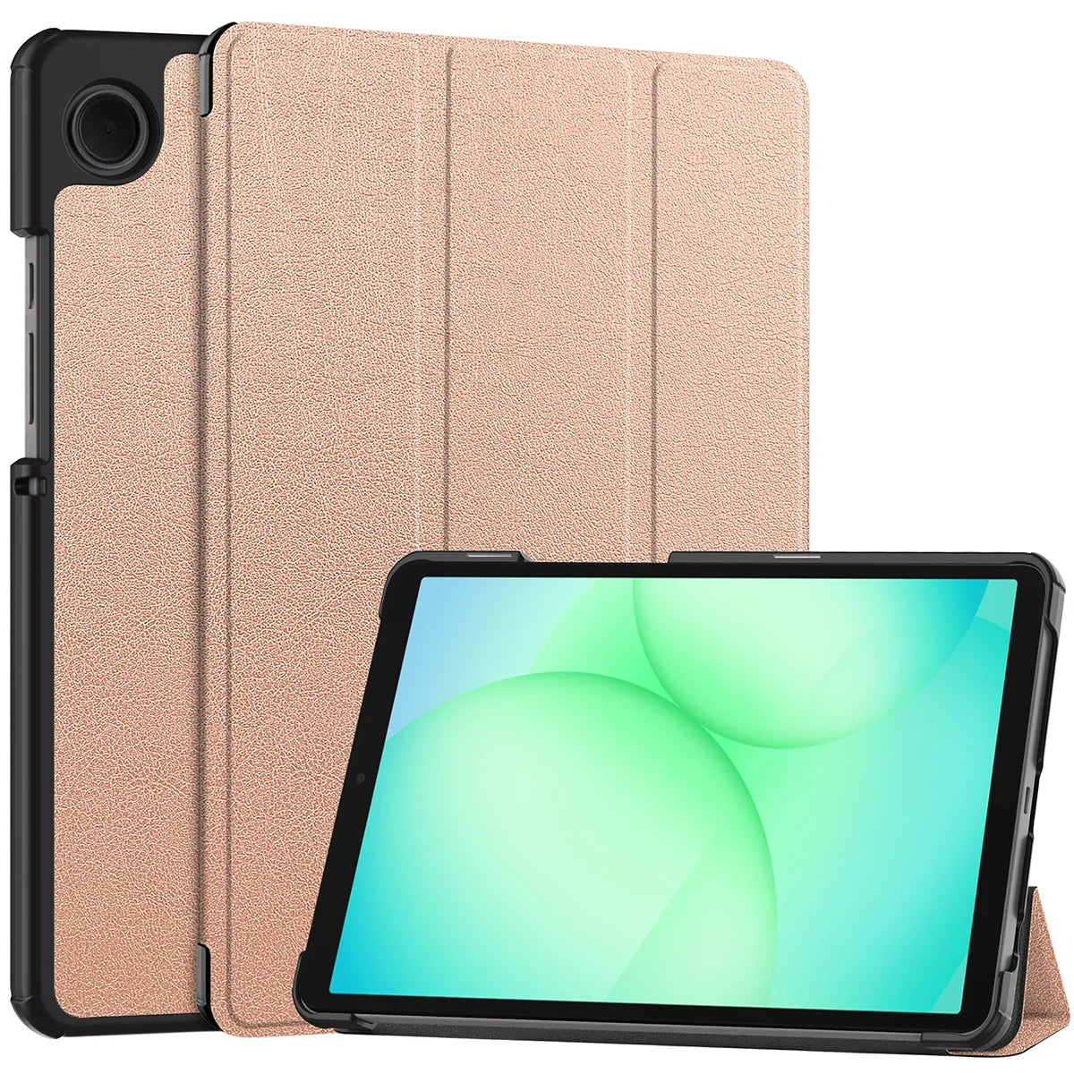Schutzhülle für Galaxy Tab A11 / A9, Bizon Case Tab Croc, Rosegold