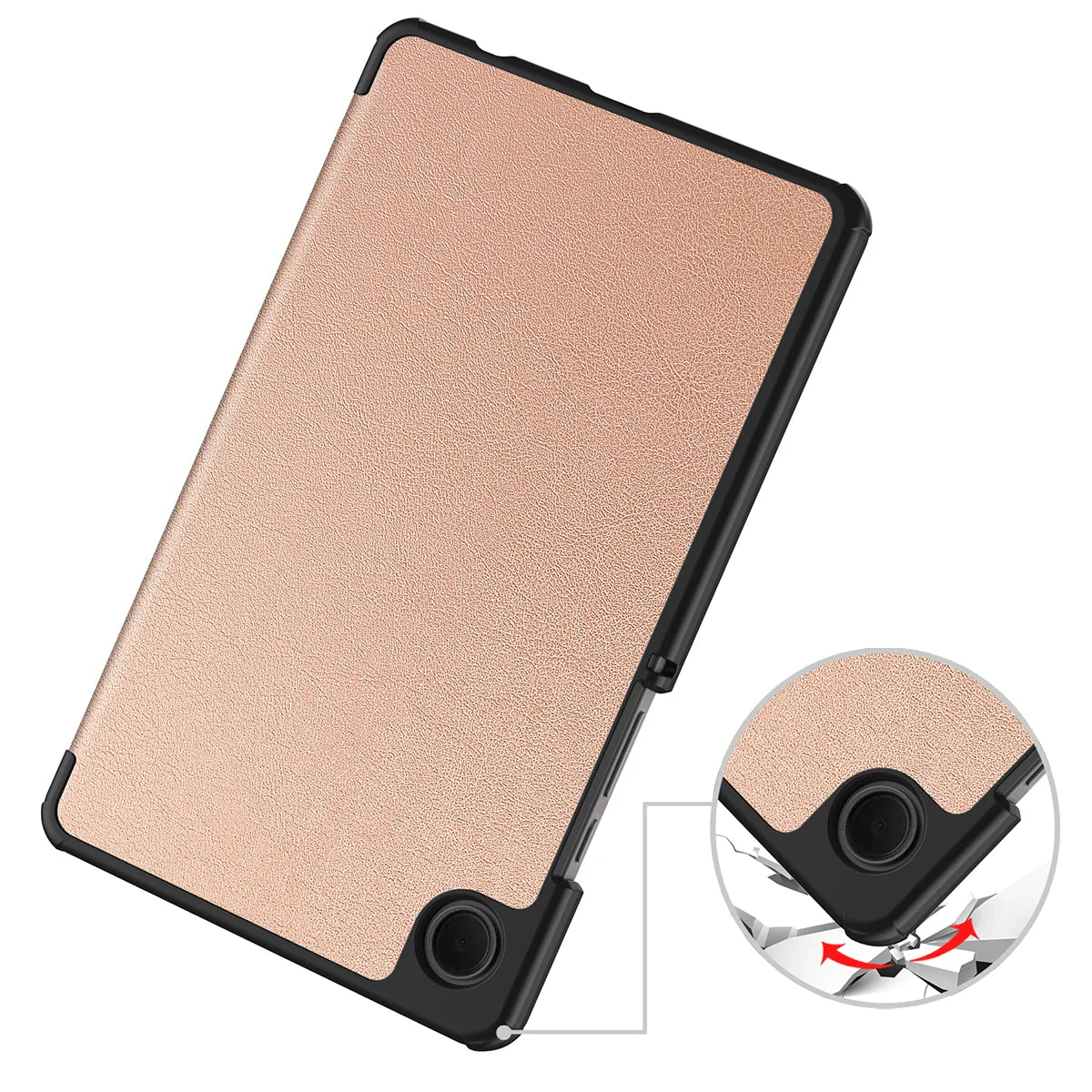 Schutzhülle für Galaxy Tab A11 / A9, Bizon Case Tab Croc, Rosegold