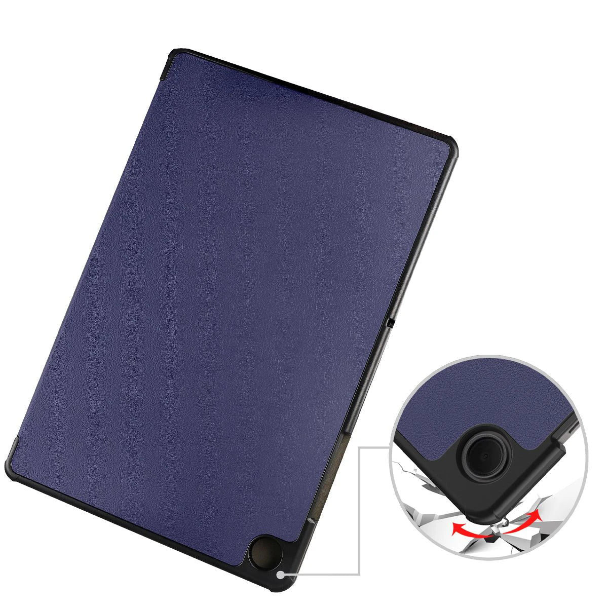 Schutzhülle für Galaxy Tab A11 Plus / A9 Plus, Bizon Case Tab Croc, Dunkelblau