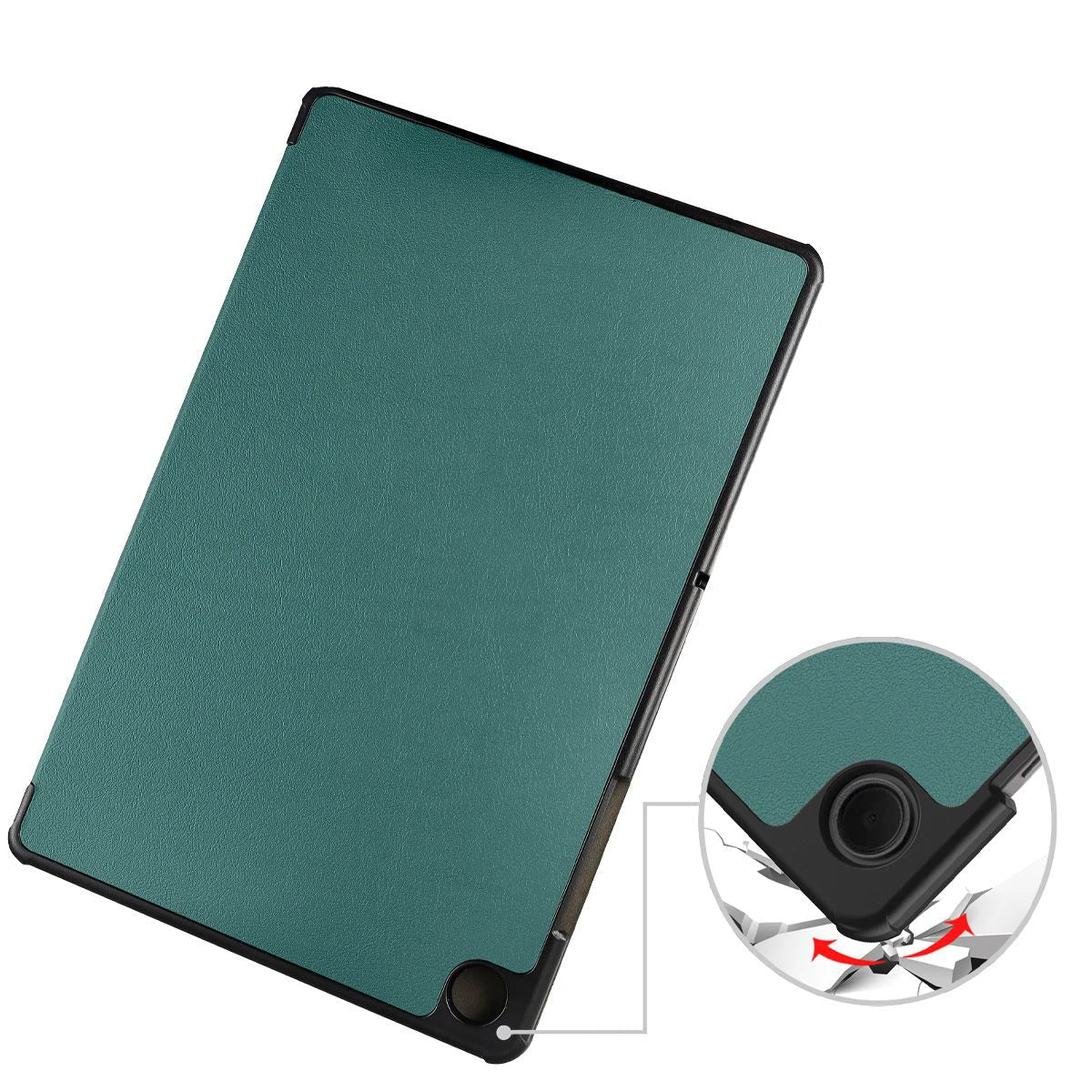 Schutzhülle für Galaxy Tab A11 Plus / A9 Plus, Bizon Case Tab Croc, Dunkelgrün