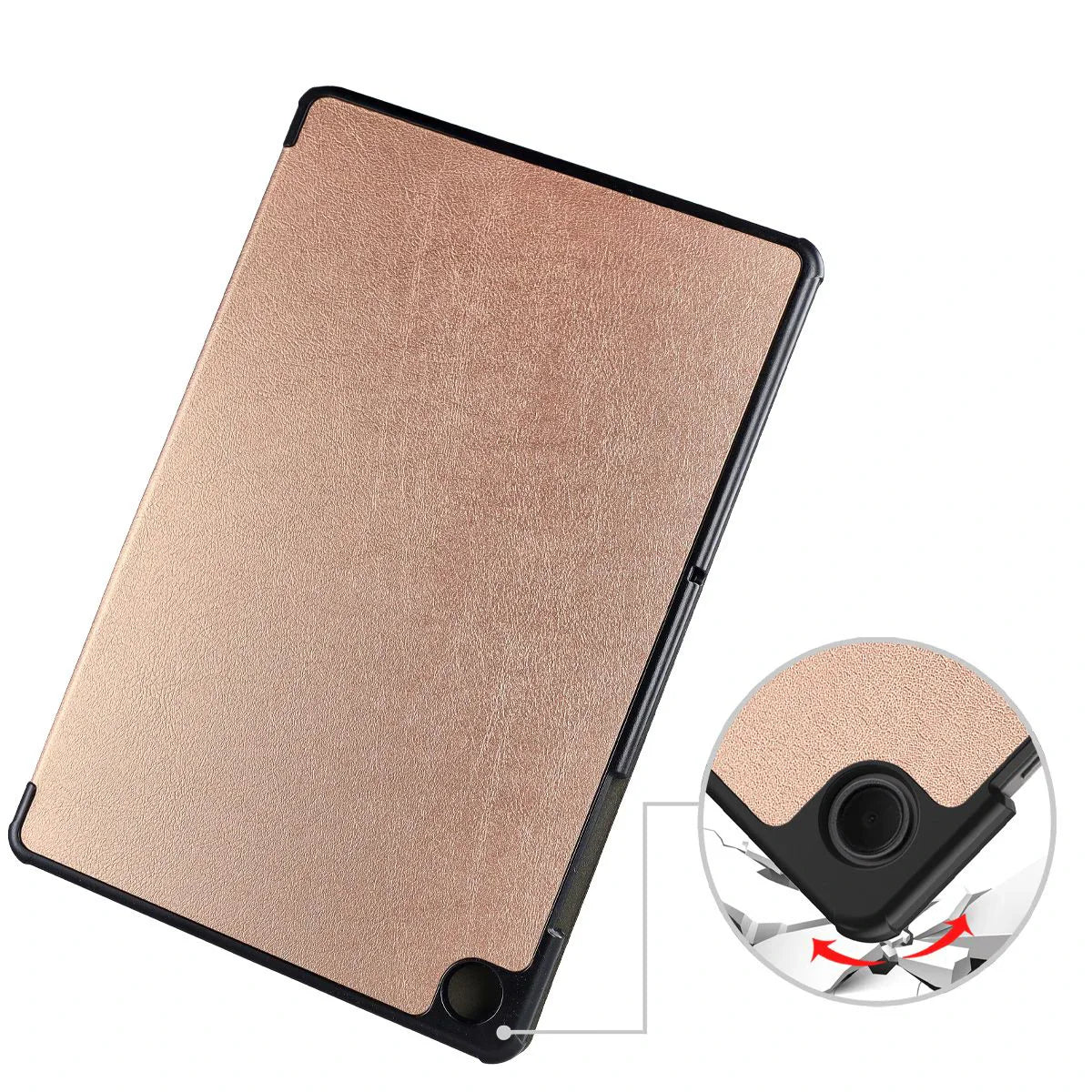 Schutzhülle für Galaxy Tab A11 Plus / A9 Plus, Bizon Case Tab Croc, Rosegold