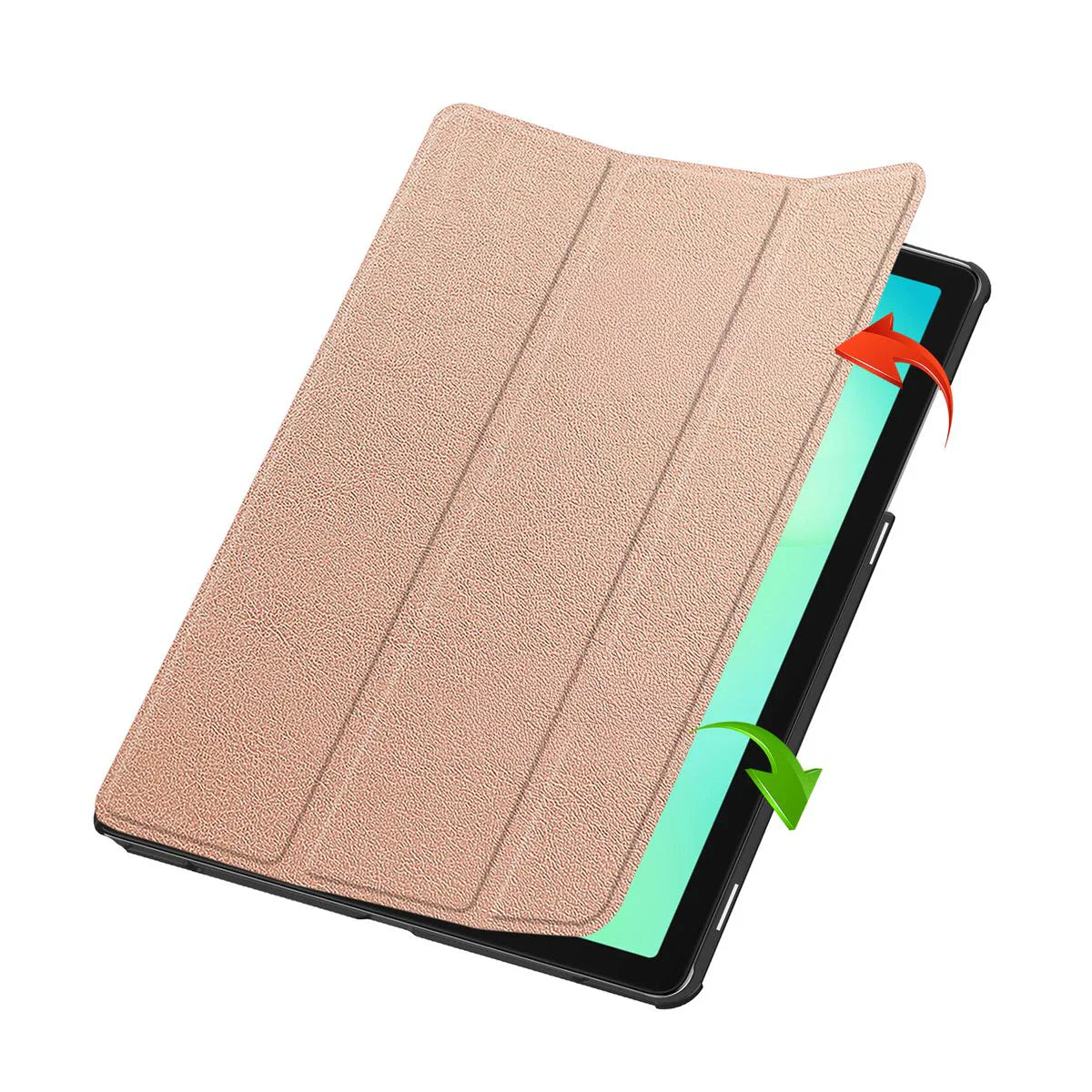 Schutzhülle für Galaxy Tab A11 Plus / A9 Plus, Bizon Case Tab Croc, Rosegold