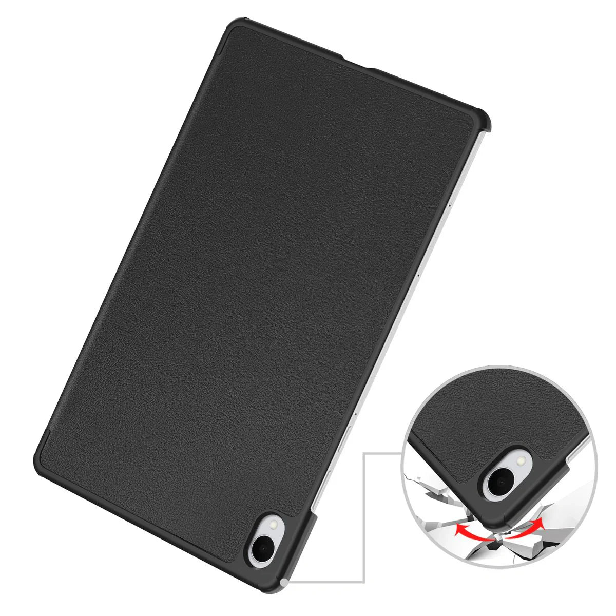 Schutzhülle für Galaxy Tab S11, Bizon Case Tab Croc, Schwarz