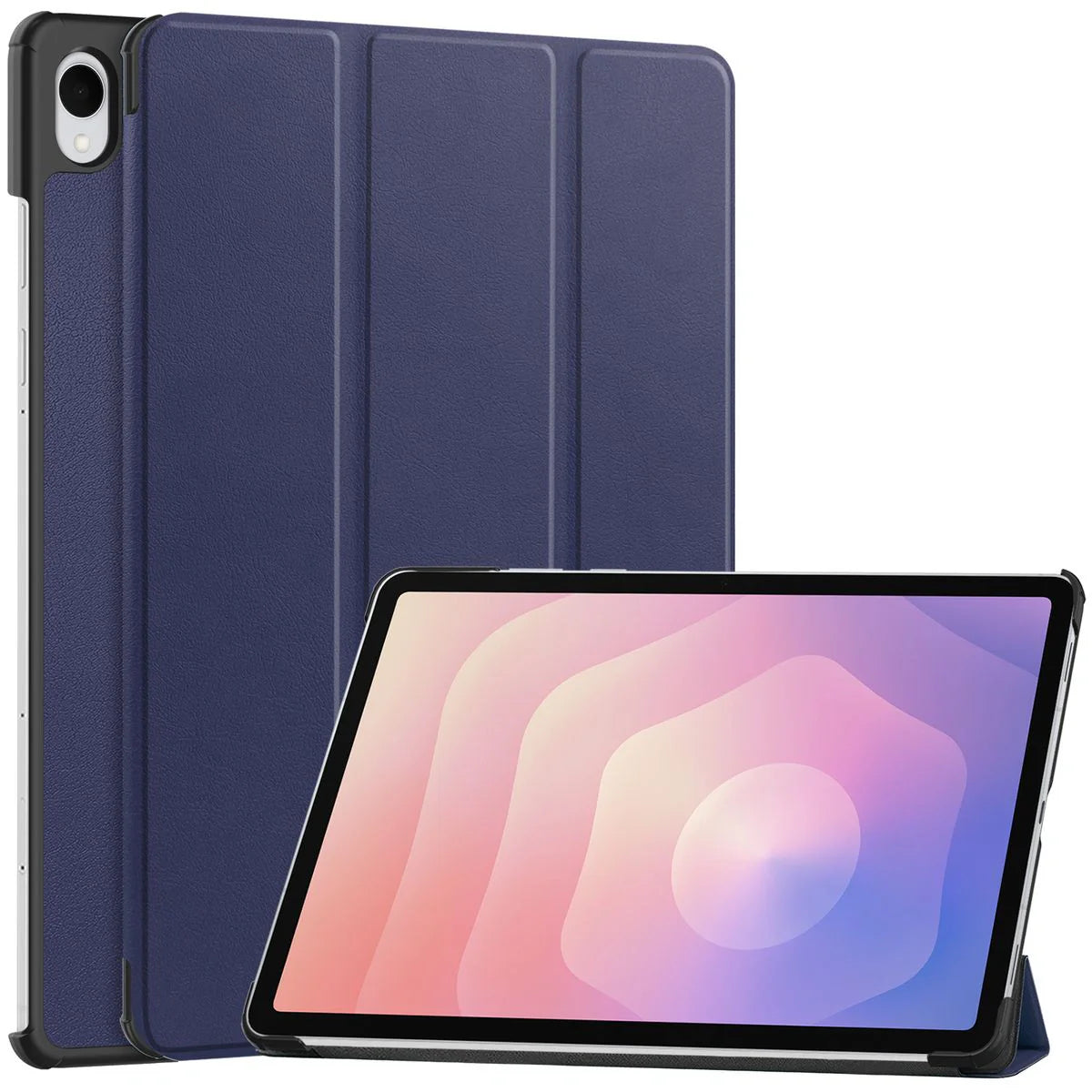 Schutzhülle für Galaxy Tab S11, Bizon Case Tab Croc, Dunkelblau