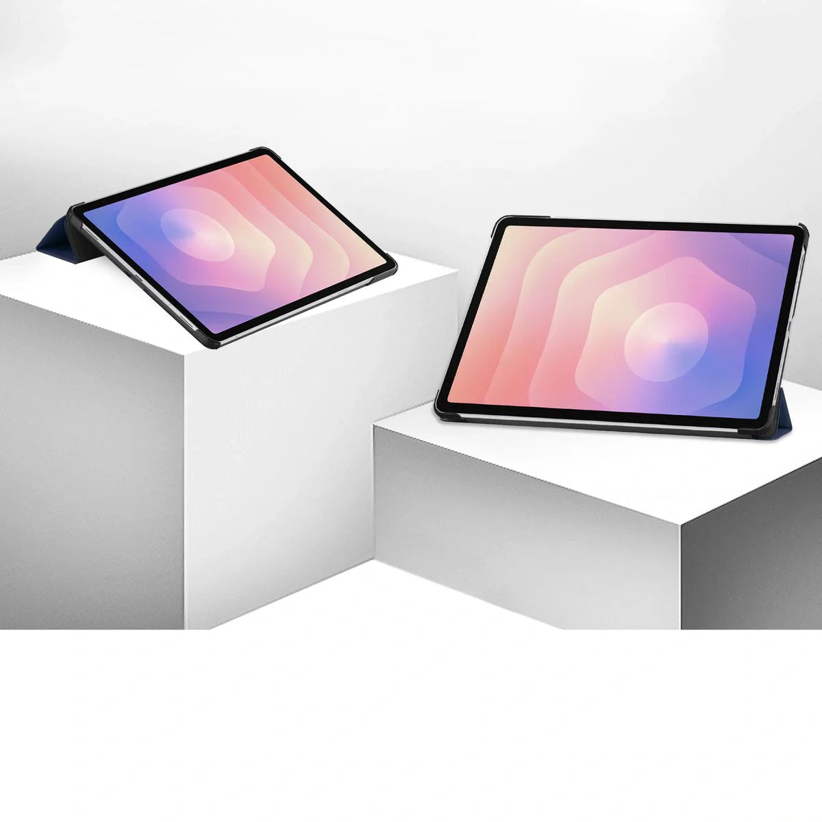 Schutzhülle für Galaxy Tab S11, Bizon Case Tab Croc, Dunkelblau