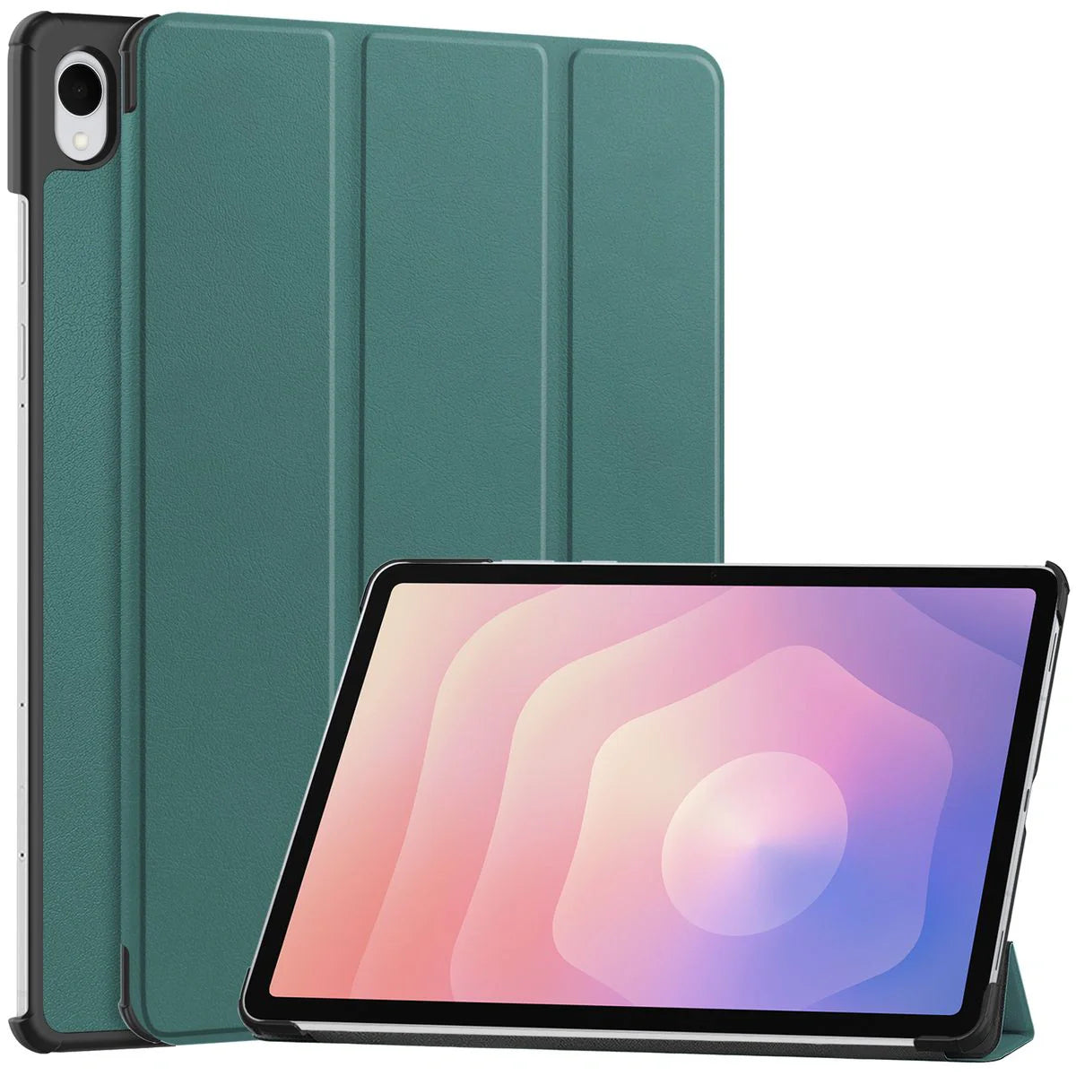 Schutzhülle für Galaxy Tab S11, Bizon Case Tab Croc, Dunkelgrün