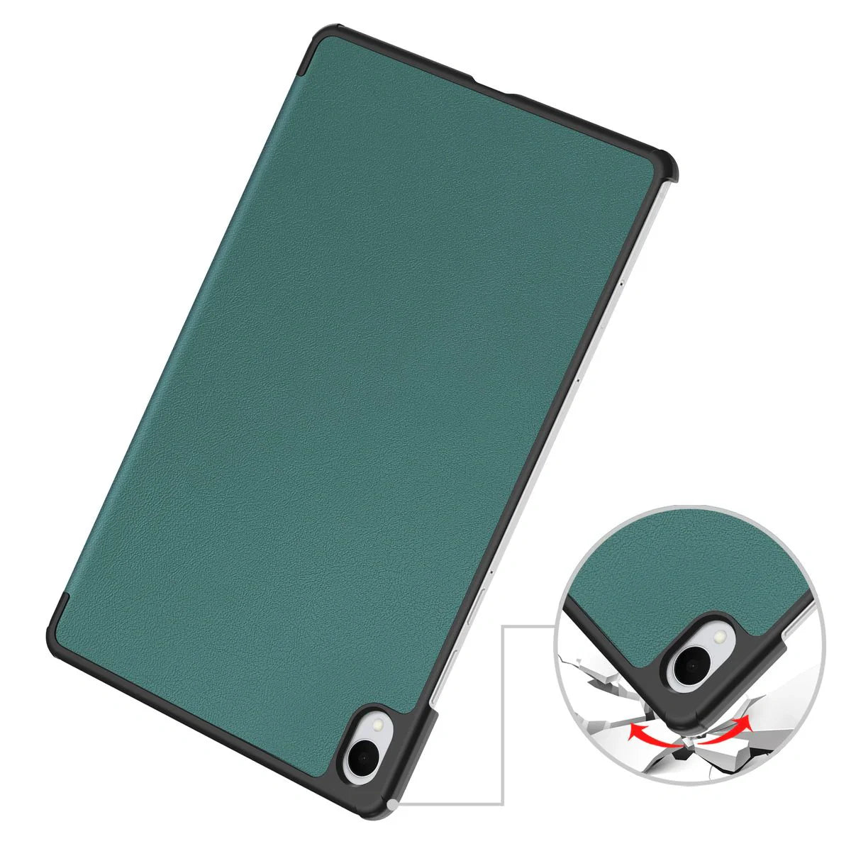 Schutzhülle für Galaxy Tab S11, Bizon Case Tab Croc, Dunkelgrün