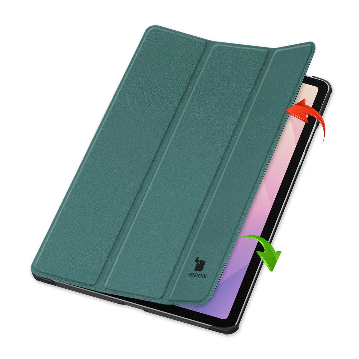 Schutzhülle für Galaxy Tab S11, Bizon Case Tab Croc, Dunkelgrün