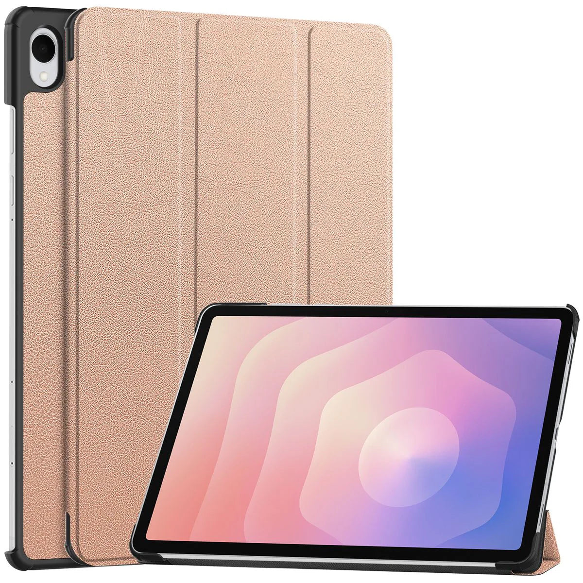 Schutzhülle für Galaxy Tab S11, Bizon Case Tab Croc, Rosegold