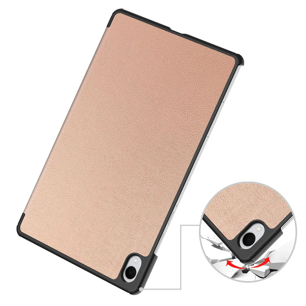 Schutzhülle für Galaxy Tab S11, Bizon Case Tab Croc, Rosegold