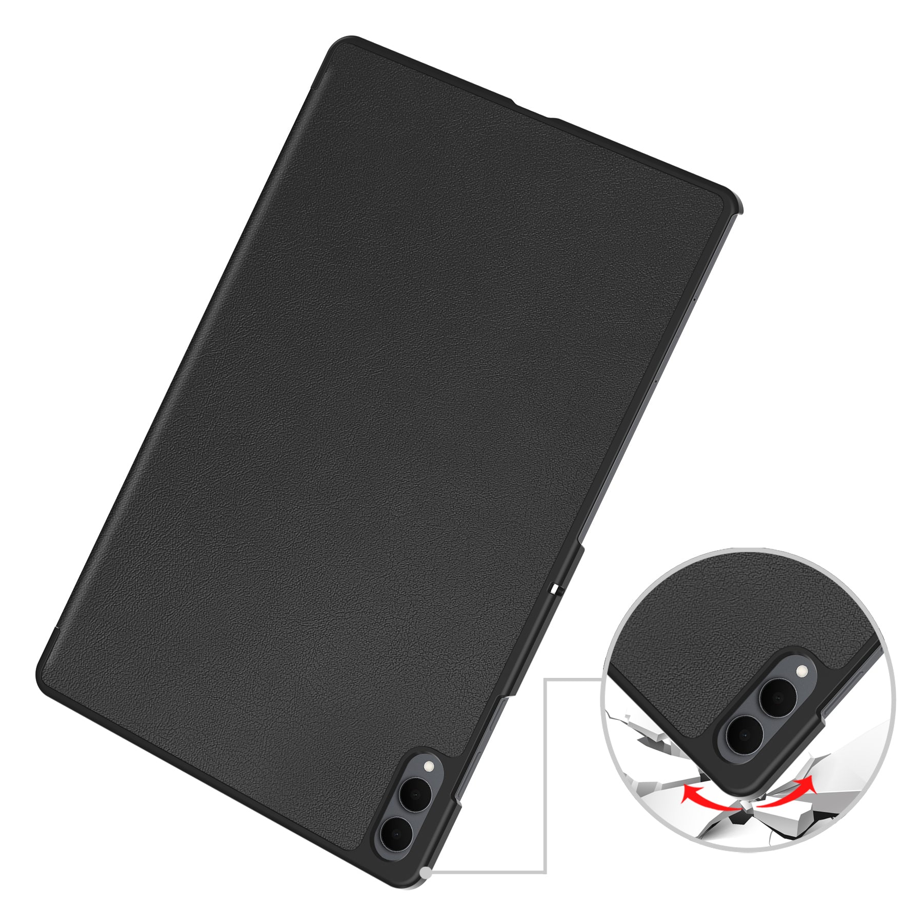 Schutzhülle für Galaxy Tab S11 Ultra, Bizon Case Tab Croc, Schwarz