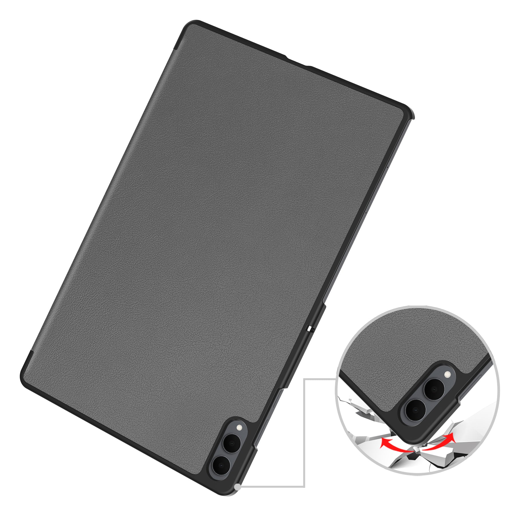 Schutzhülle für Galaxy Tab S11 Ultra, Bizon Case Tab Croc, Grau