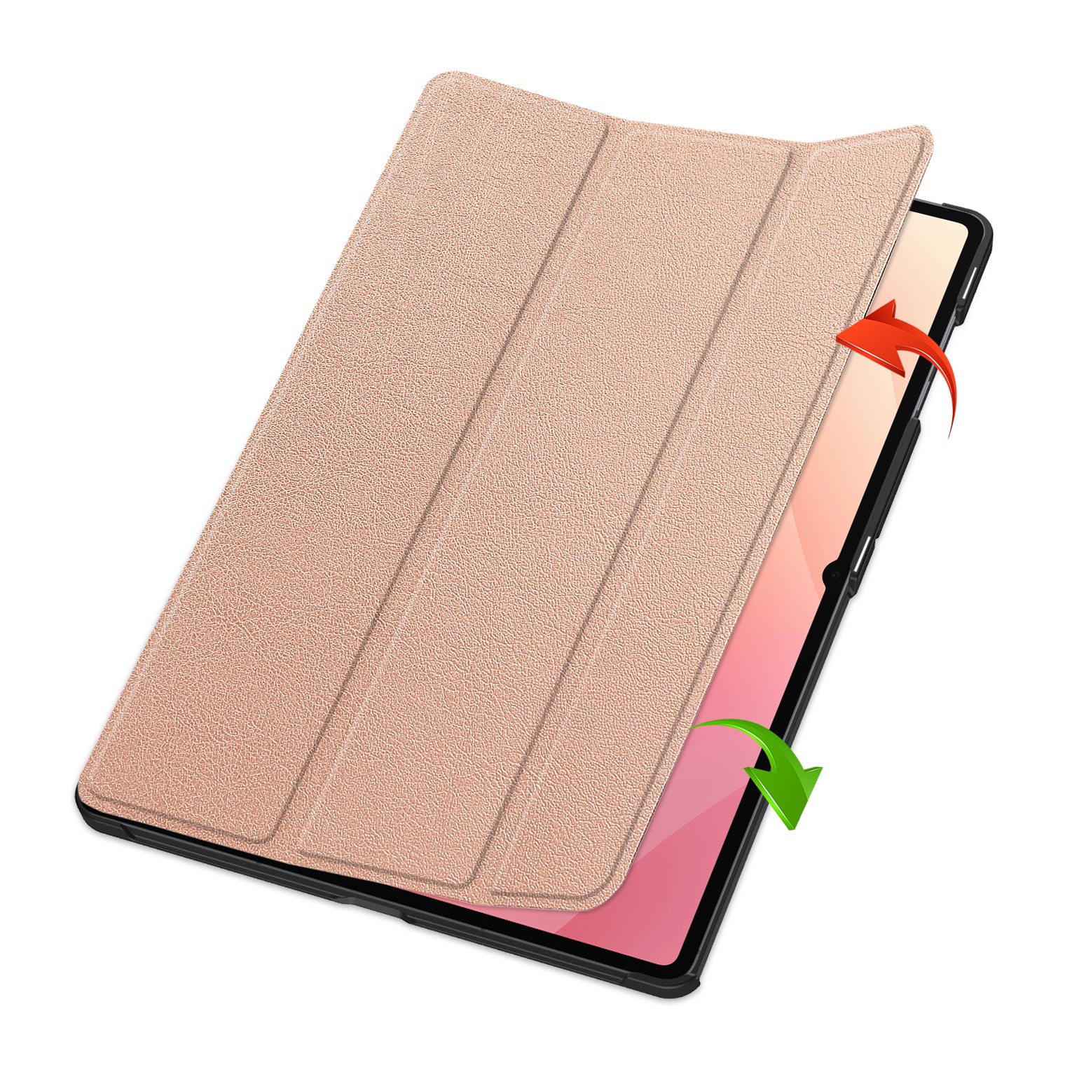 Schutzhülle für Galaxy Tab S11 Ultra, Bizon Case Tab Croc, Rosegold