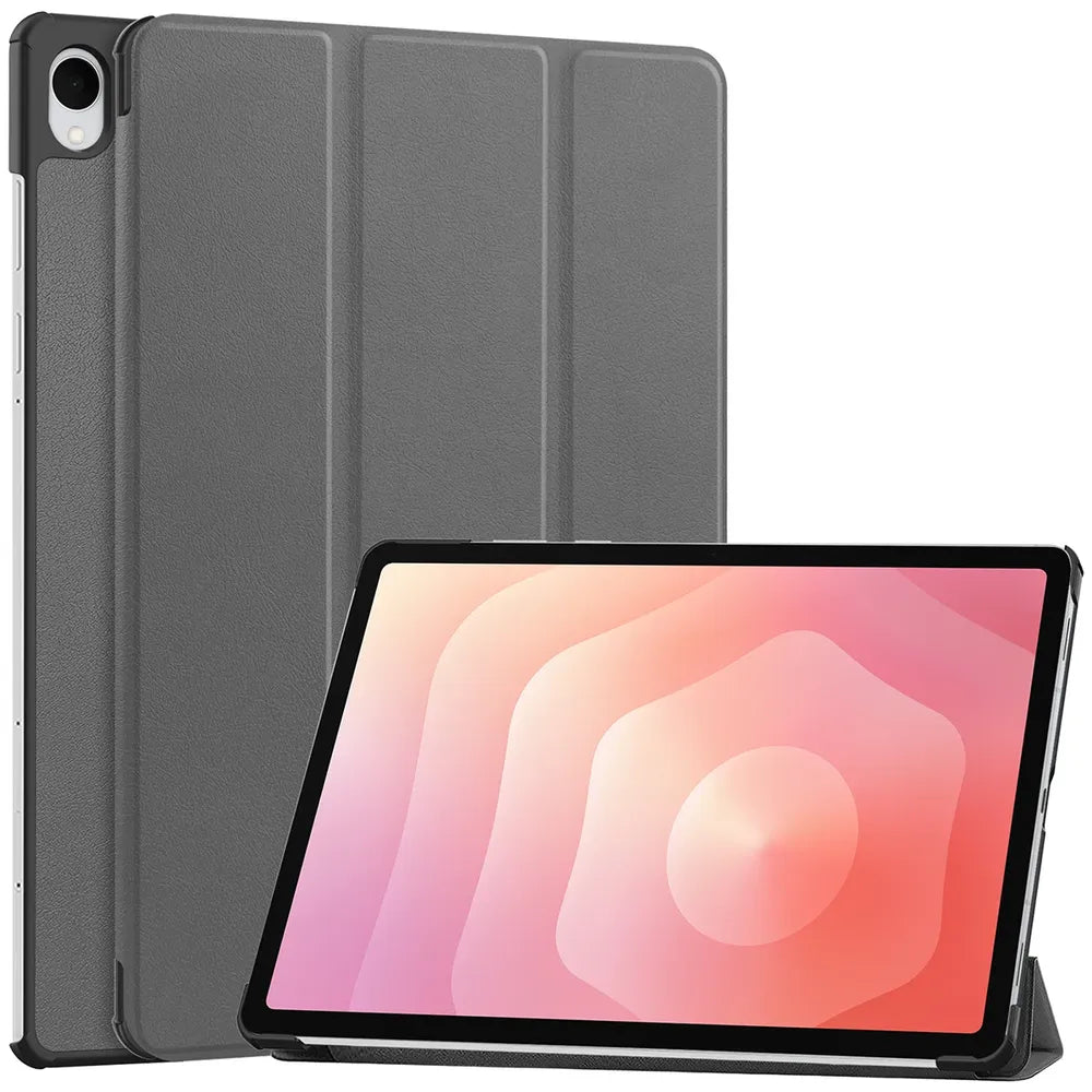 Handyhülle mit Klappe für Galaxy Tab S12 Plus, Bizon Case Tab Croc, Grau (1/8)