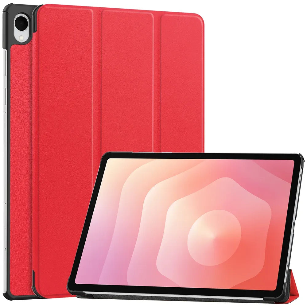 Handyhülle mit Klappe für Galaxy Tab S12 Plus, Bizon Case Tab Croc, Rot (1/8)