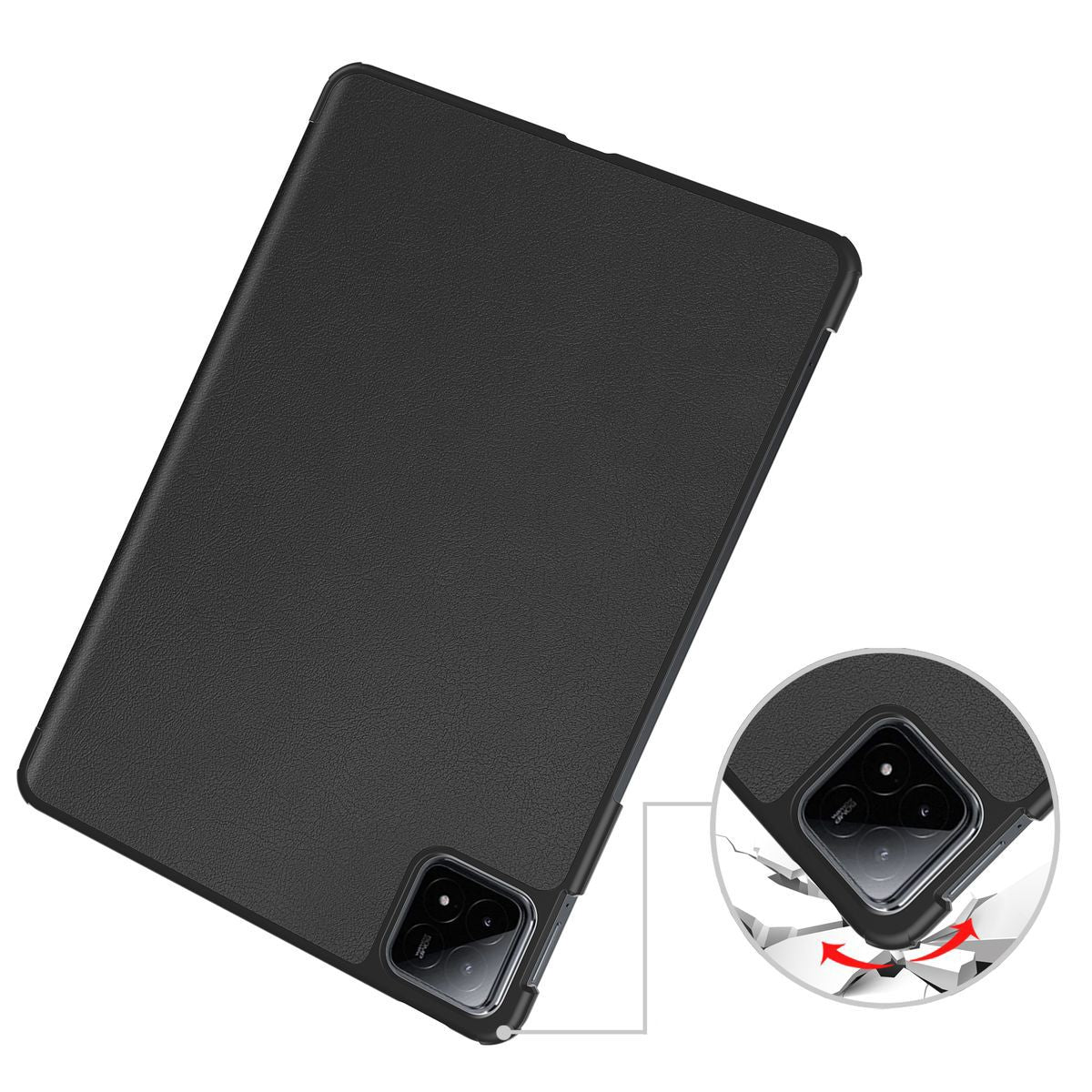Schutzhülle für Xiaomi Pad 6S Pro, Bizon Case Tab Croc, Schwarz