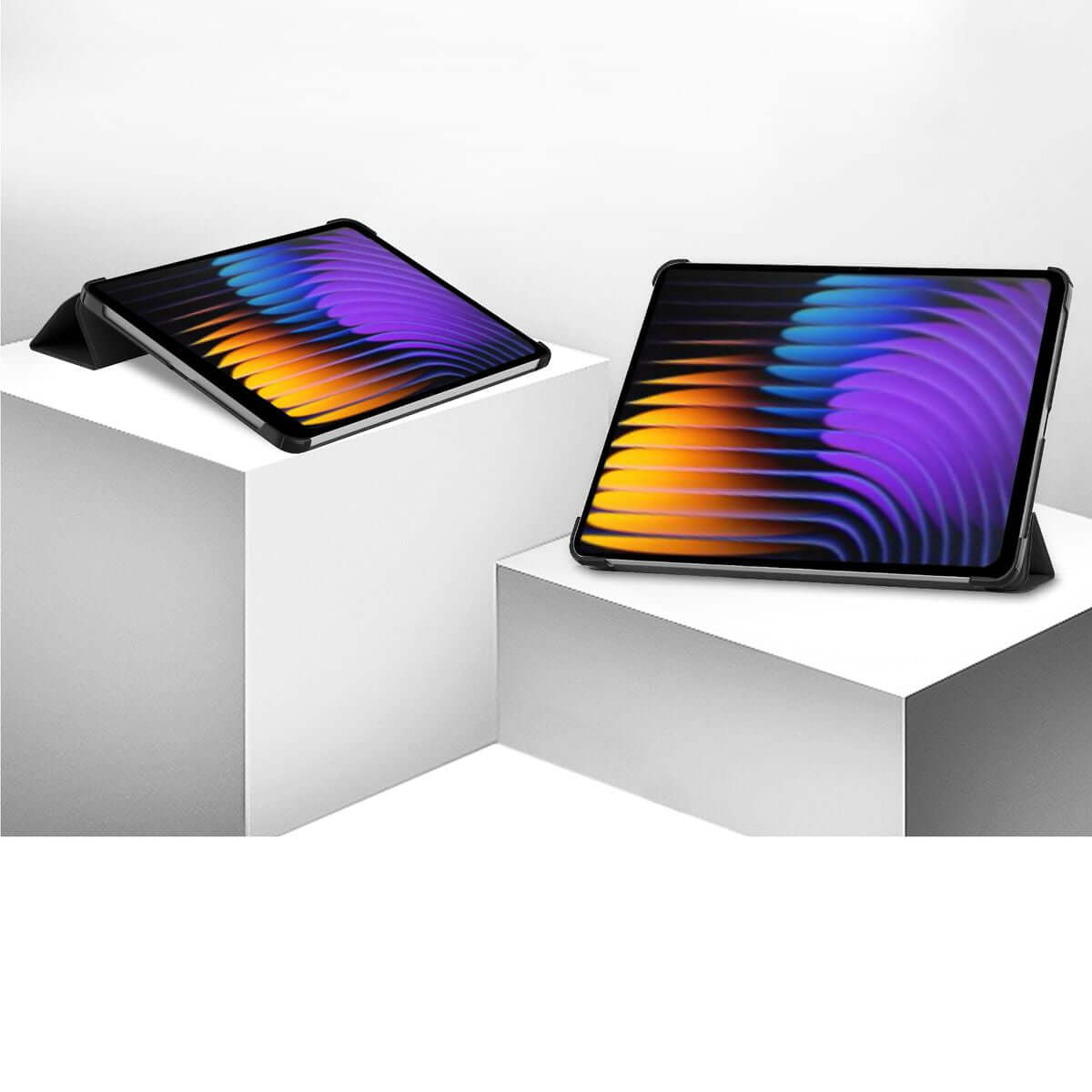 Schutzhülle für Xiaomi Pad 8 / 8 Pro / 7 / 7 Pro, Bizon Case Tab Croc, Schwarz