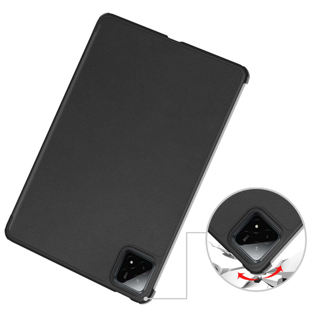 Schutzhülle für Xiaomi Pad 8 / 8 Pro / 7 / 7 Pro, Bizon Case Tab Croc, Schwarz