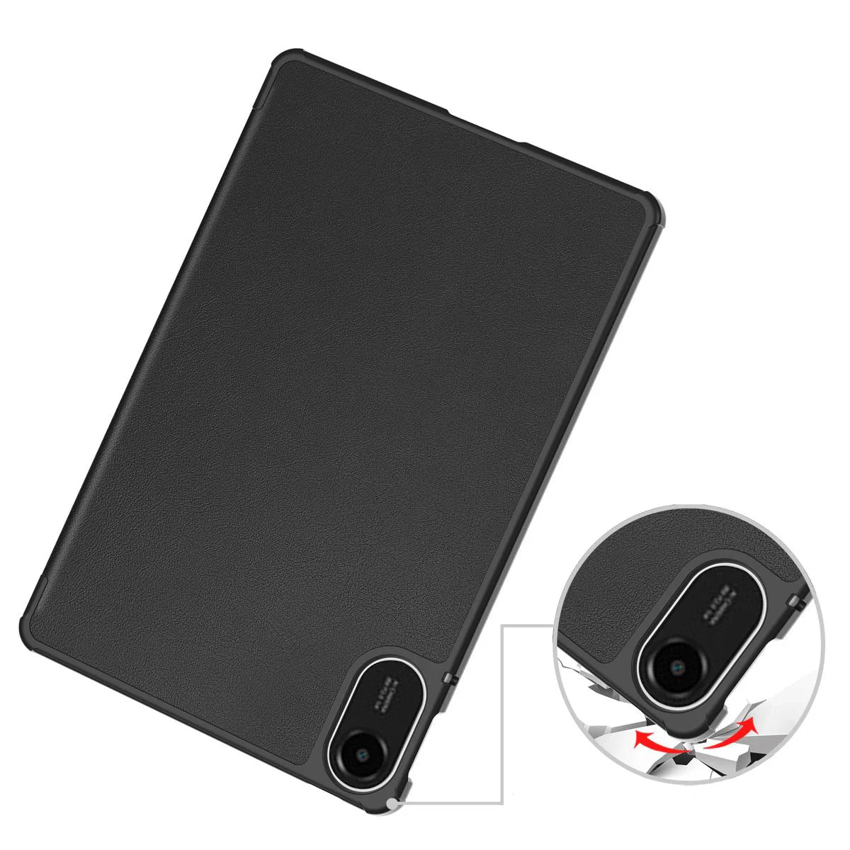 Schutzhülle für Xiaomi Redmi Pad 2, Bizon Case Tab Croc, Schwarz