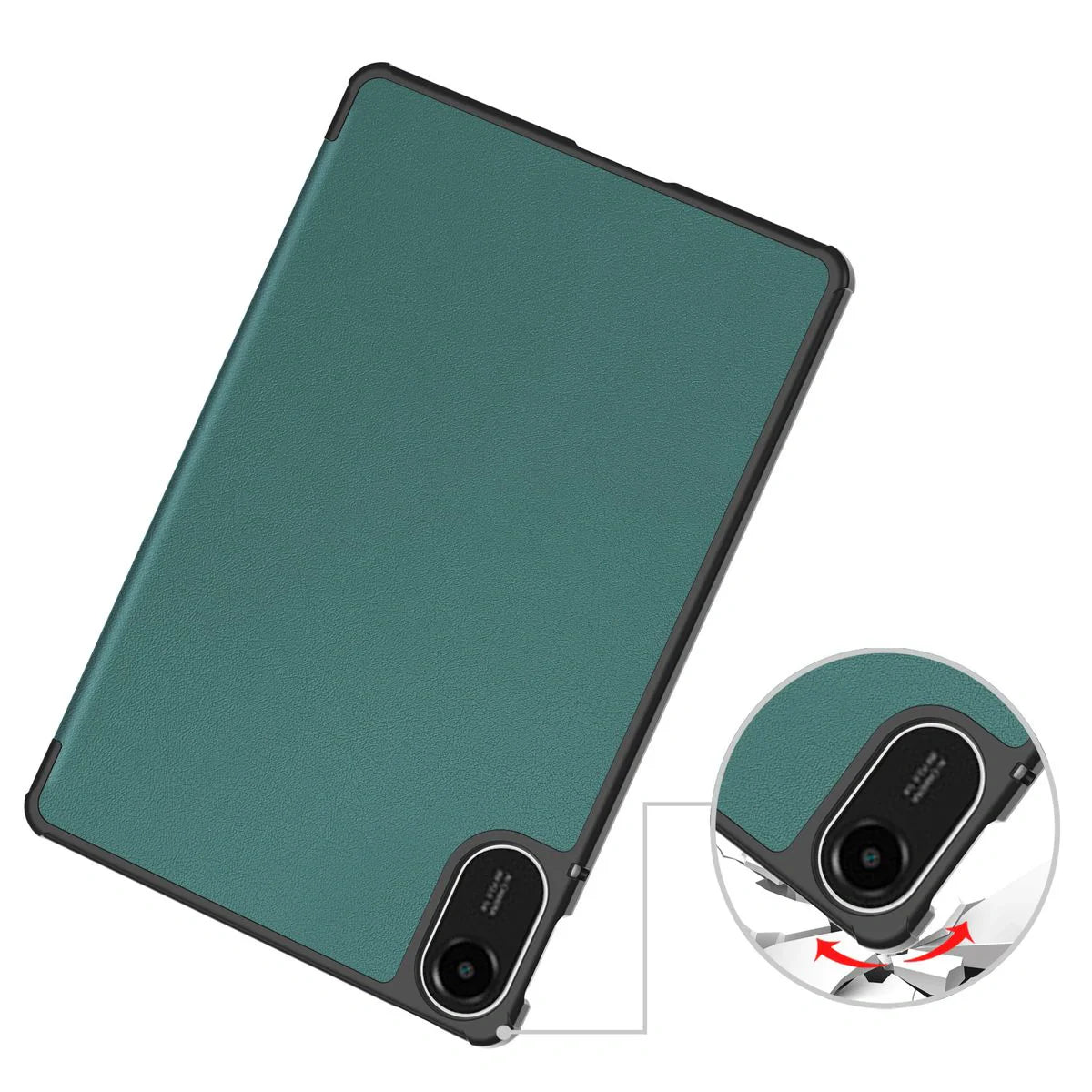 Schutzhülle für Xiaomi Redmi Pad 2, Bizon Case Tab Croc, Dunkelgrün