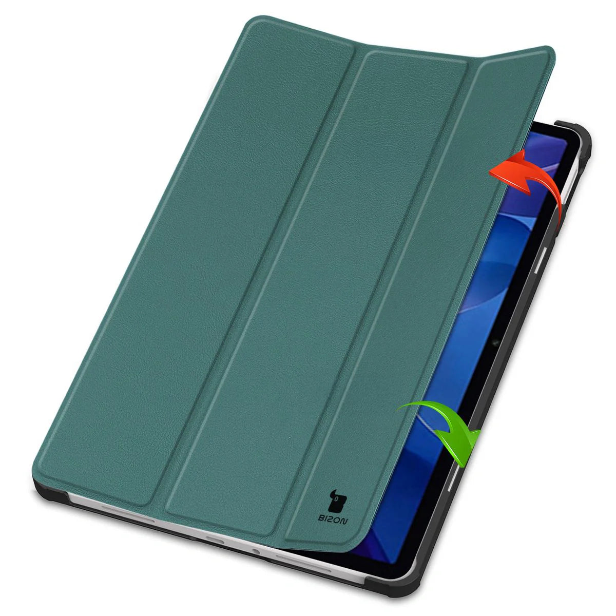 Schutzhülle für Xiaomi Redmi Pad 2, Bizon Case Tab Croc, Dunkelgrün