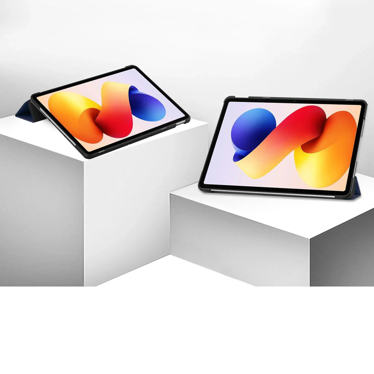 Schutzhülle für Xiaomi Redmi Pad 2 Pro, Bizon Case Tab Croc, Dunkelblau