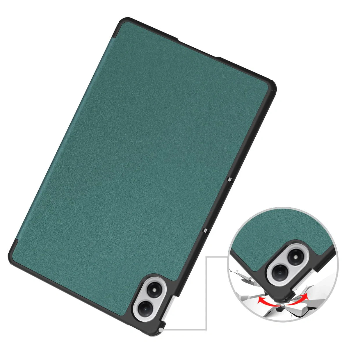 Schutzhülle für Xiaomi Redmi Pad 2 Pro, Bizon Case Tab Croc, Dunkelgrün