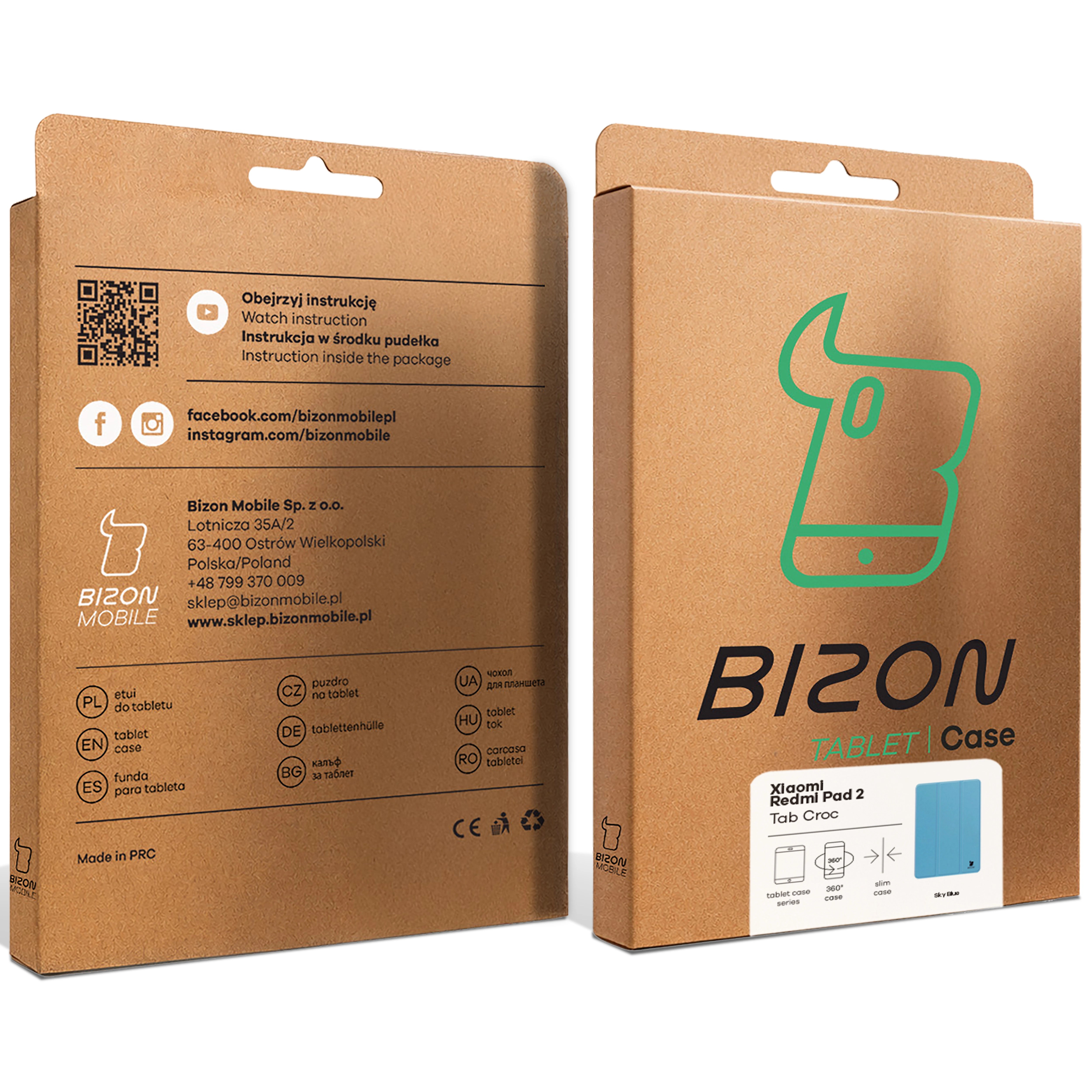 Schutzhülle für Xiaomi Redmi Pad 2, Bizon Case Tab Croc, Blau