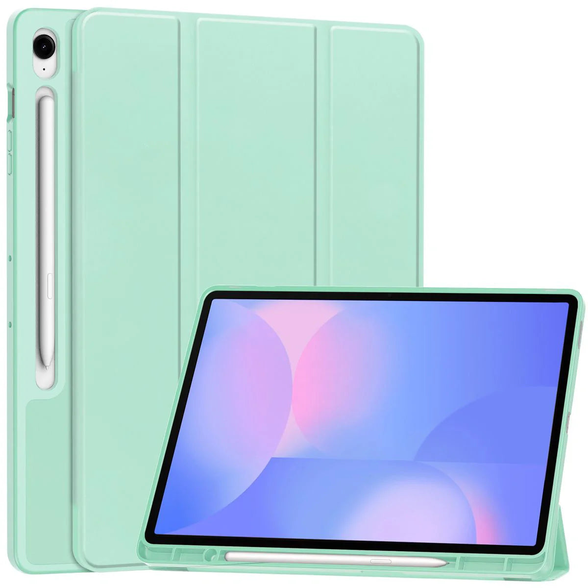 Schutzhülle mit Klappe für Galaxy Tab S10 FE Plus, Bizon Case Tab Lizard, Minze
