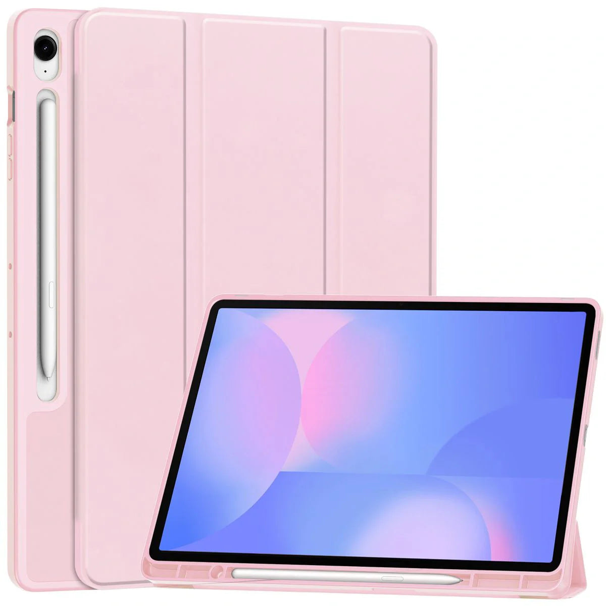 Schutzhülle mit Klappe für Galaxy Tab S10 FE Plus, Bizon Case Tab Lizard, Rosa