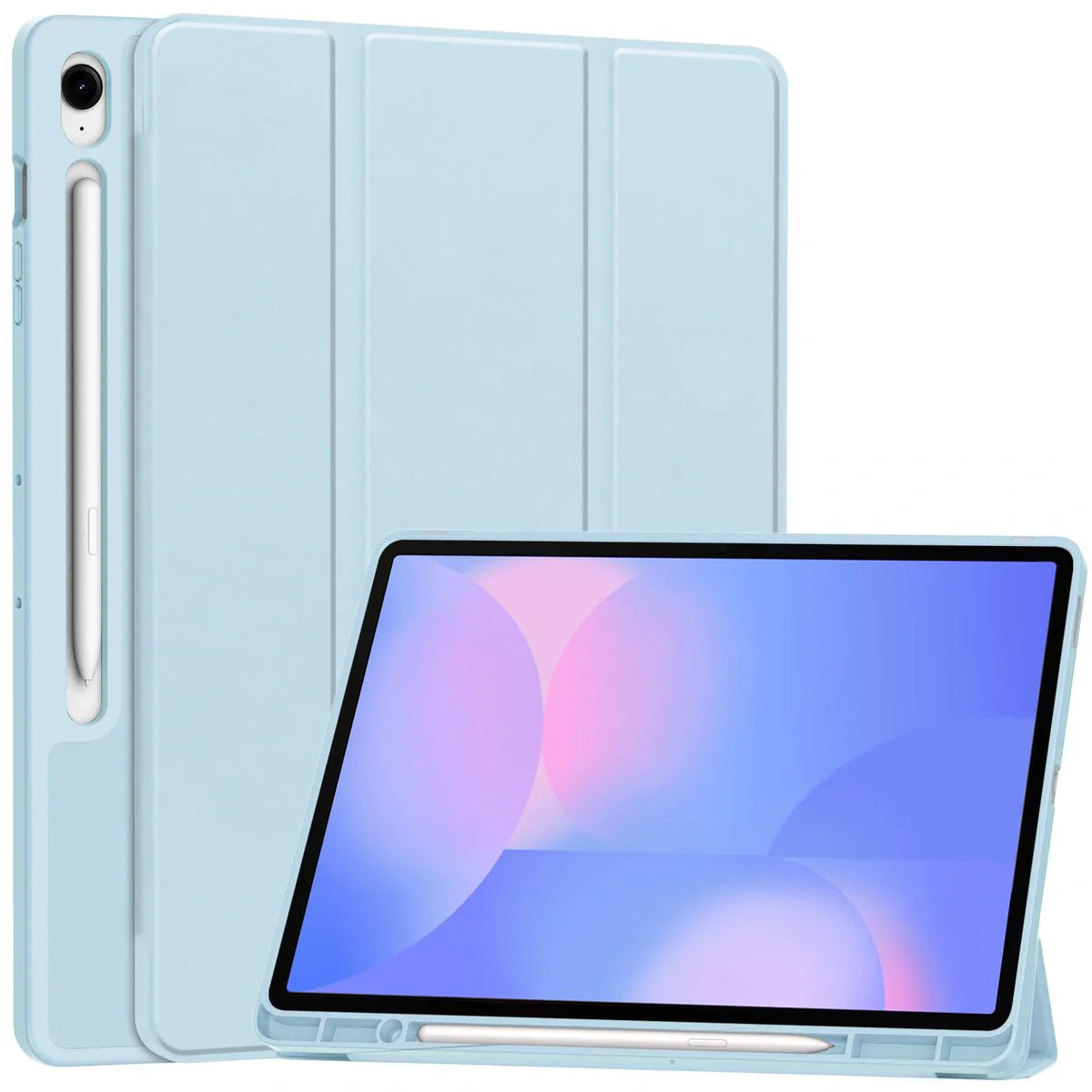 Schutzhülle mit Klappe für Galaxy Tab S10 FE Plus, Bizon Case Tab Lizard, Hellblau
