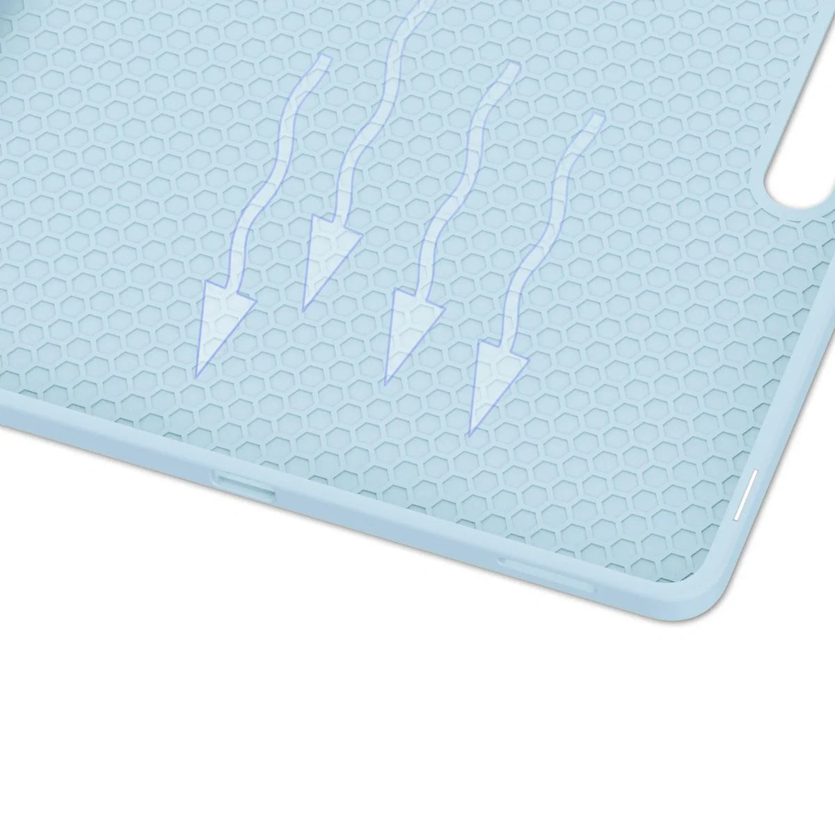 Schutzhülle mit Klappe für Galaxy Tab S10 FE Plus, Bizon Case Tab Lizard, Hellblau