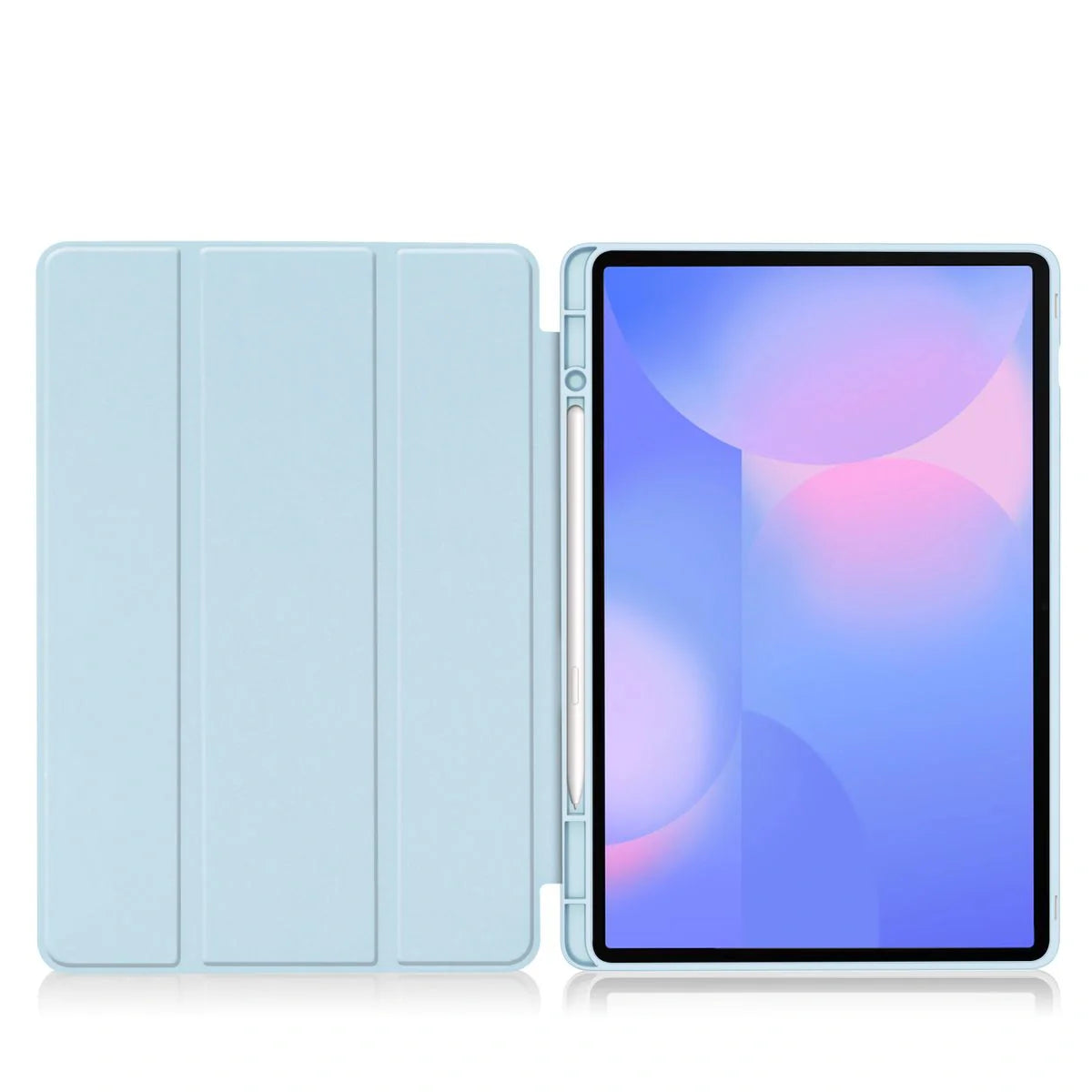 Schutzhülle mit Klappe für Galaxy Tab S10 FE Plus, Bizon Case Tab Lizard, Hellblau