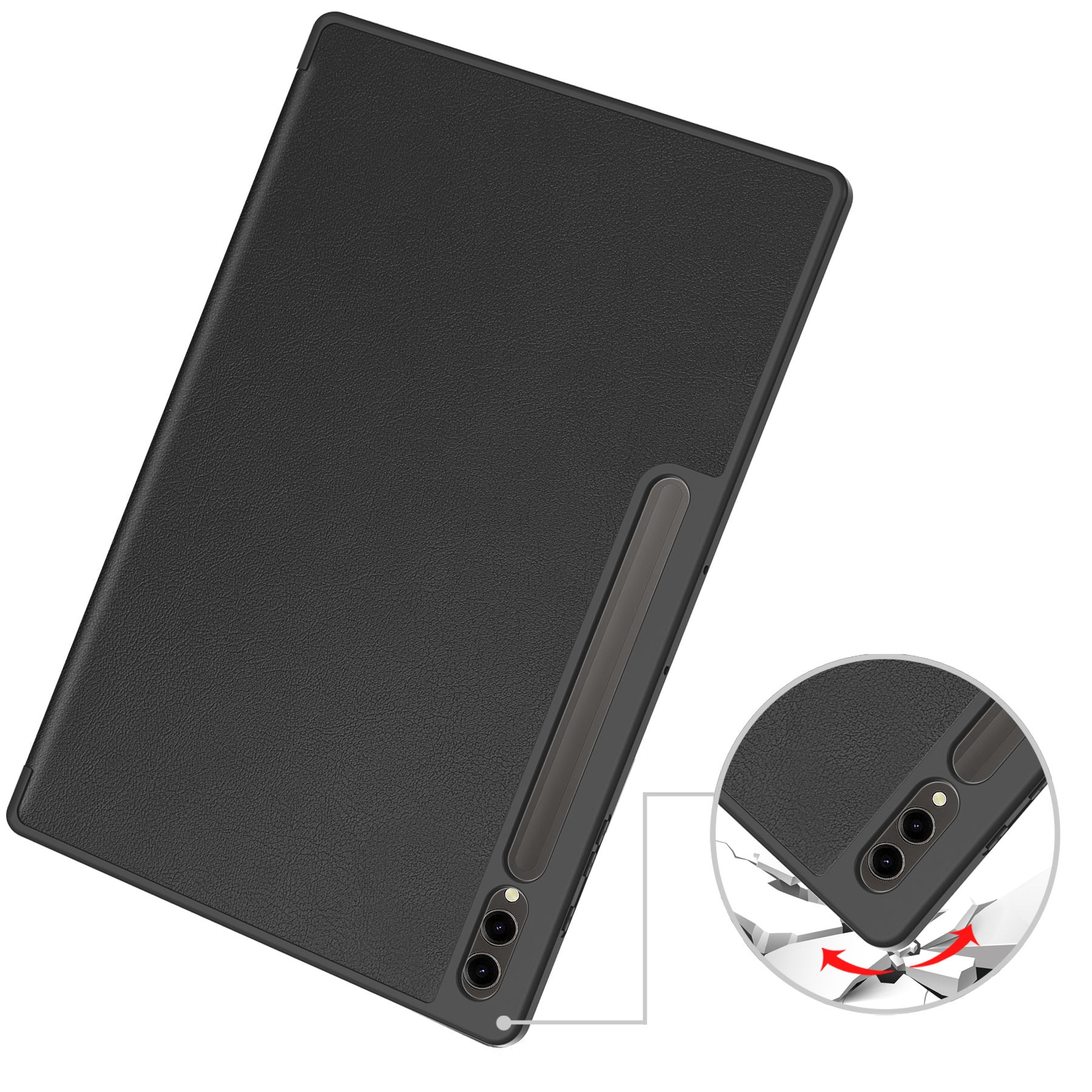Schutzhülle Bizon Case Tab Lizard für Galaxy Tab S10 Ultra / S9 Ultra, Schwarz