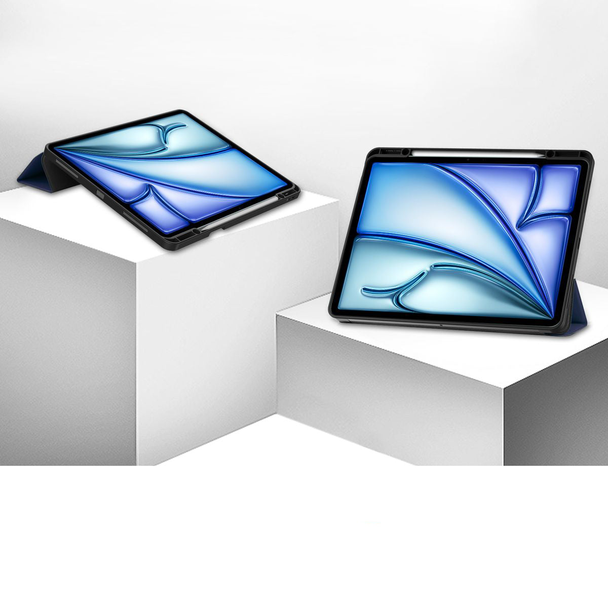 Schutzhülle für iPad Air 13" 2025 / 2024, Bizon Case Tab Lizard, Dunkelblau