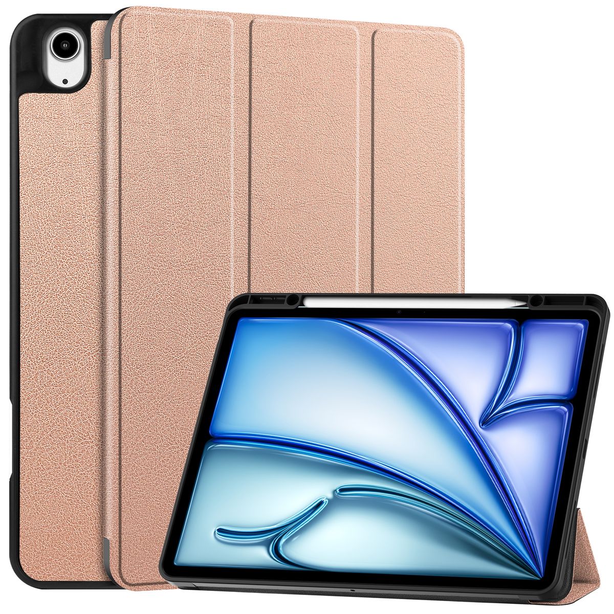 Schutzhülle für iPad Air 13" 2025 / 2024, Bizon Case Tab Lizard, Rosegold