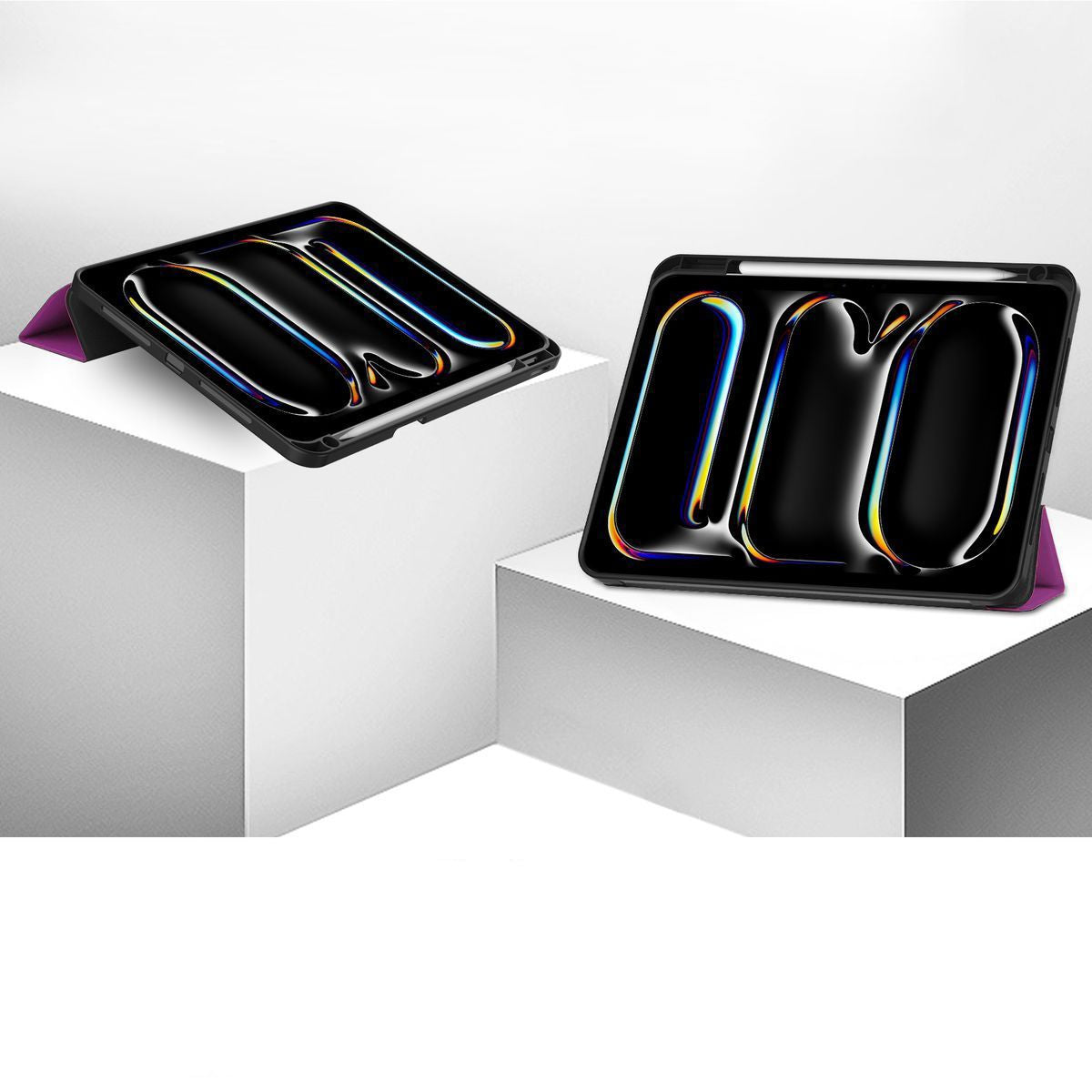 Schutzhülle für iPad Pro 11" 2025 / 2024, Bizon Case Tab Lizard, Dunkelviolett