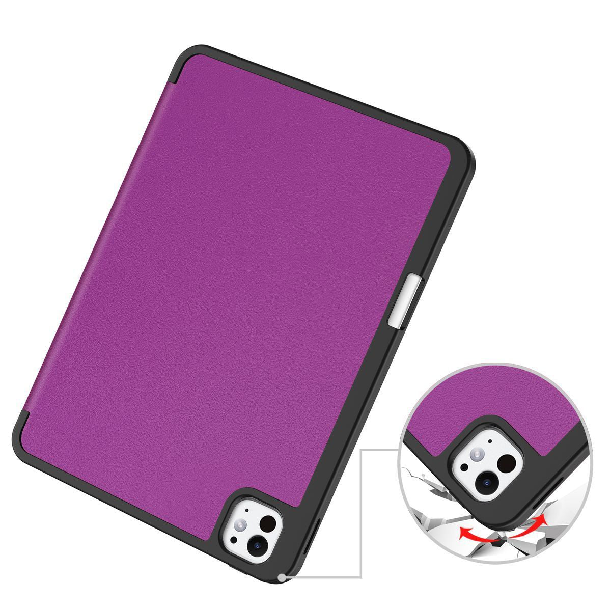 Schutzhülle für iPad Pro 11" 2025 / 2024, Bizon Case Tab Lizard, Dunkelviolett