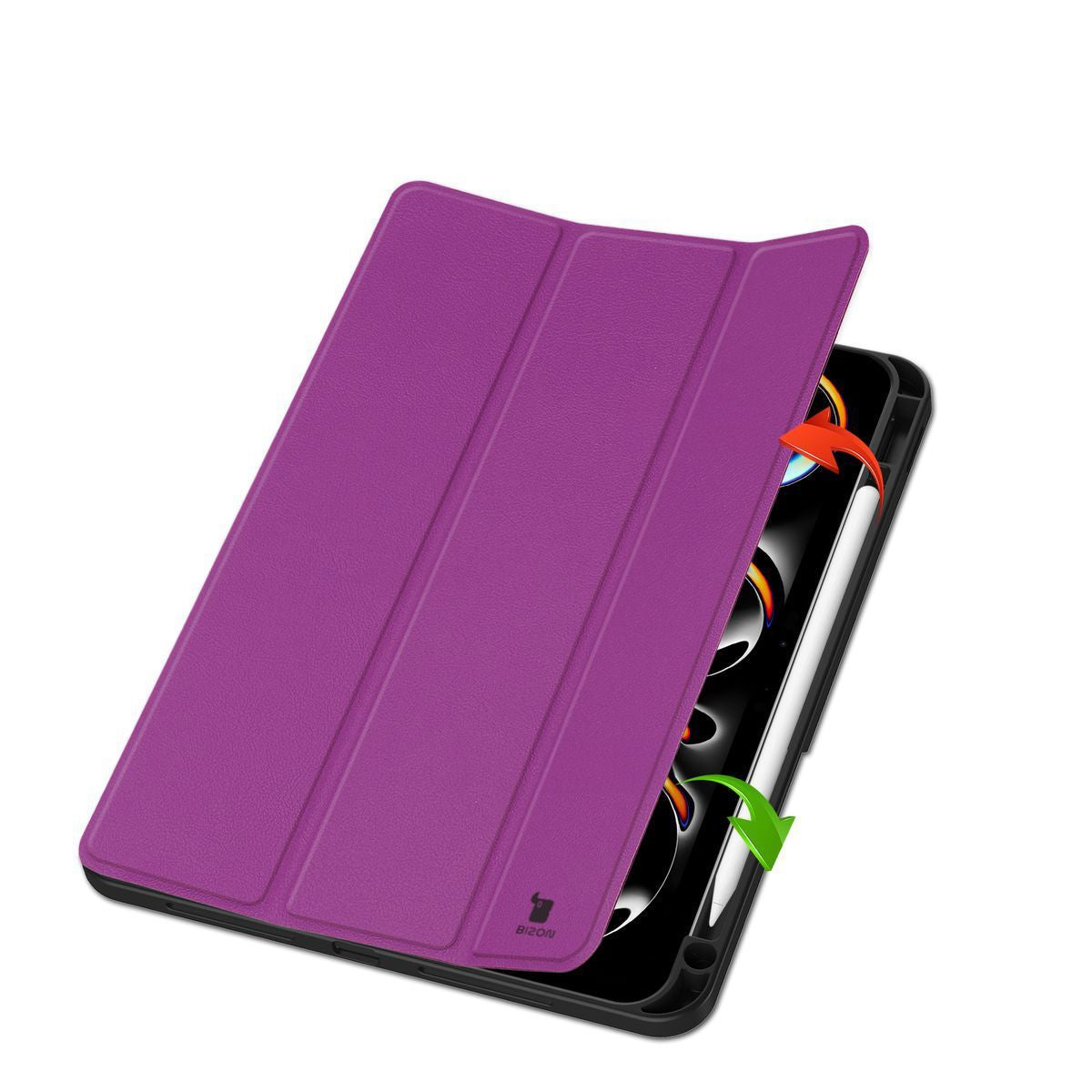 Schutzhülle für iPad Pro 11" 2025 / 2024, Bizon Case Tab Lizard, Dunkelviolett