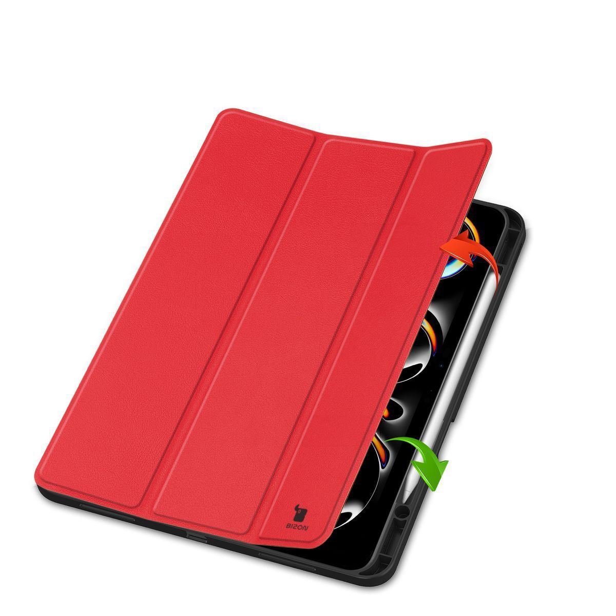 Schutzhülle für iPad Pro 13" 2025 / 2024, Bizon Case Tab Lizard, Rot