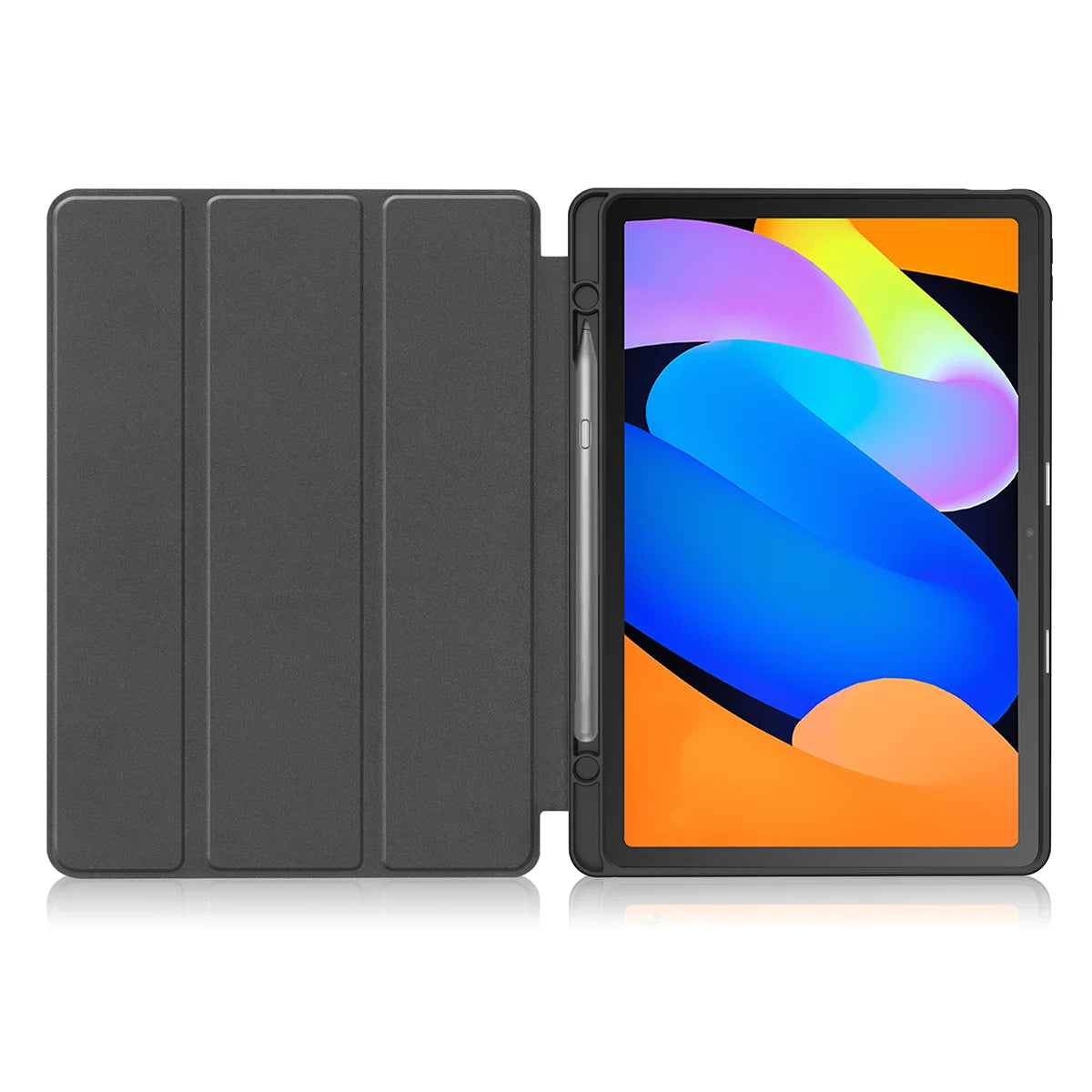 Schutzhülle mit Klappe für Lenovo Idea Tab 11, Bizon Case Tab Lizard, Schwarz