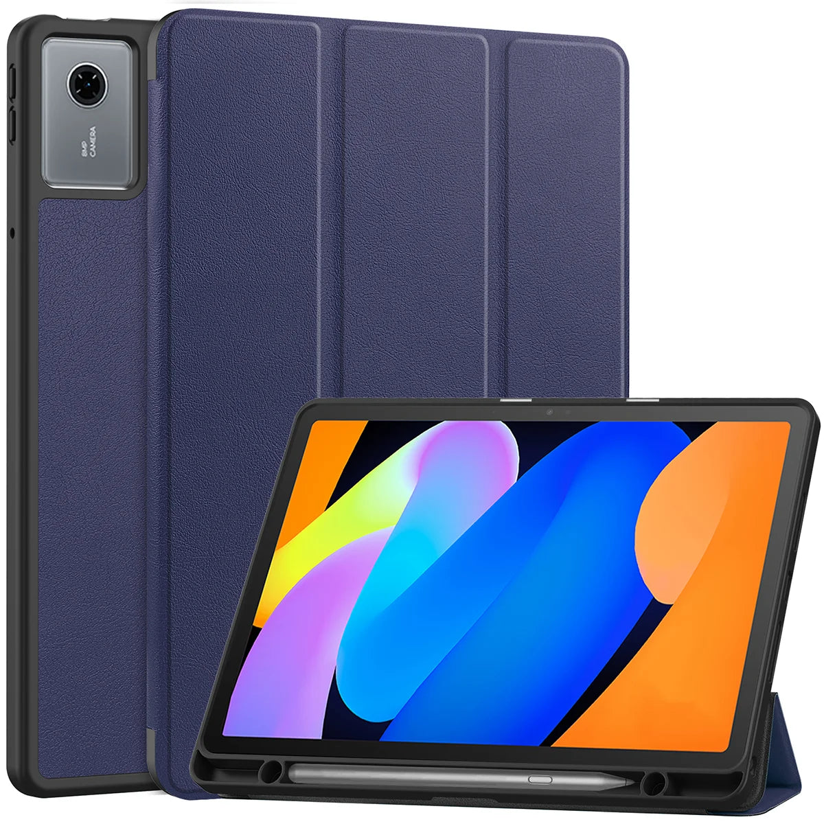 Schutzhülle mit Klappe für Lenovo Idea Tab 11, Bizon Case Tab Lizard, Dunkelblau