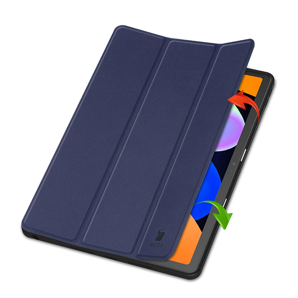 Schutzhülle mit Klappe für Lenovo Idea Tab 11, Bizon Case Tab Lizard, Dunkelblau