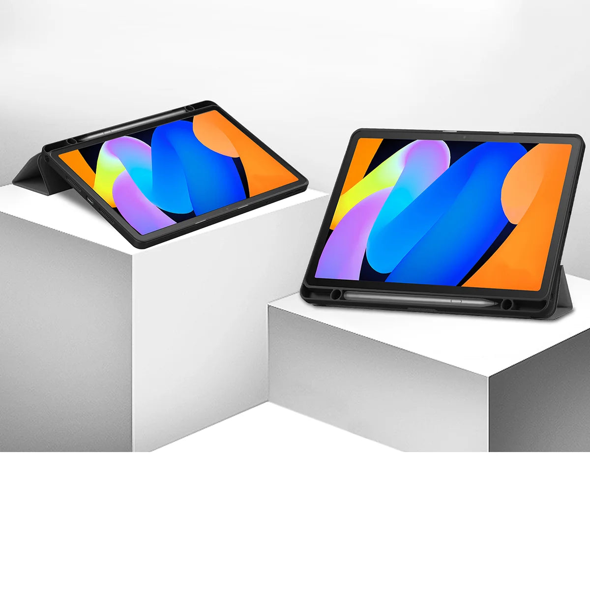 Schutzhülle mit Klappe für Lenovo Idea Tab 11, Bizon Case Tab Lizard, Grau