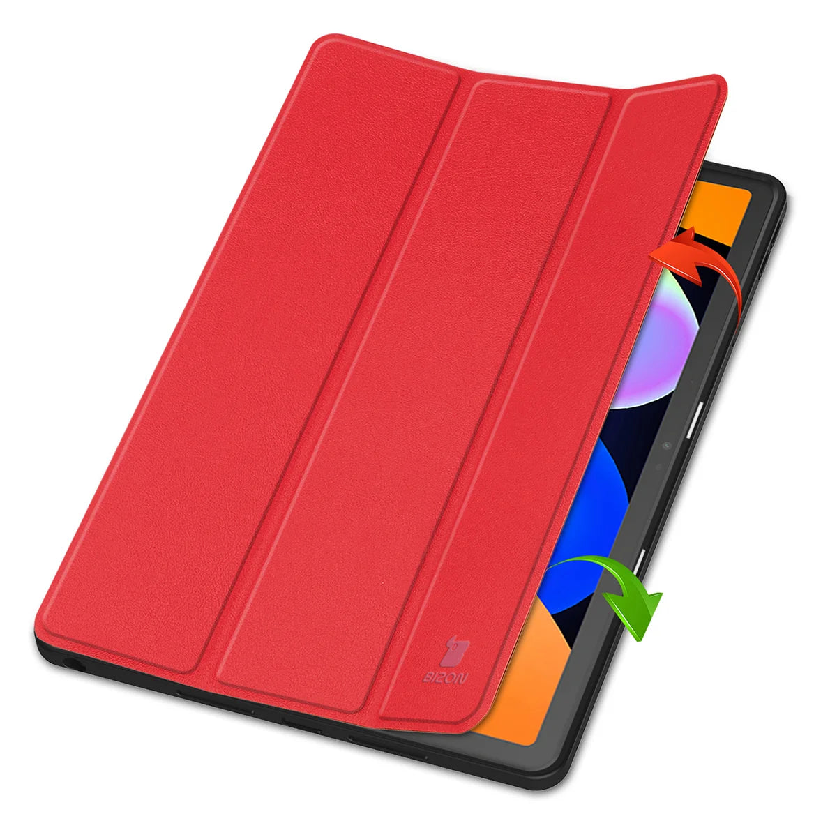 Schutzhülle mit Klappe für Lenovo Idea Tab 11, Bizon Case Tab Lizard, Rot